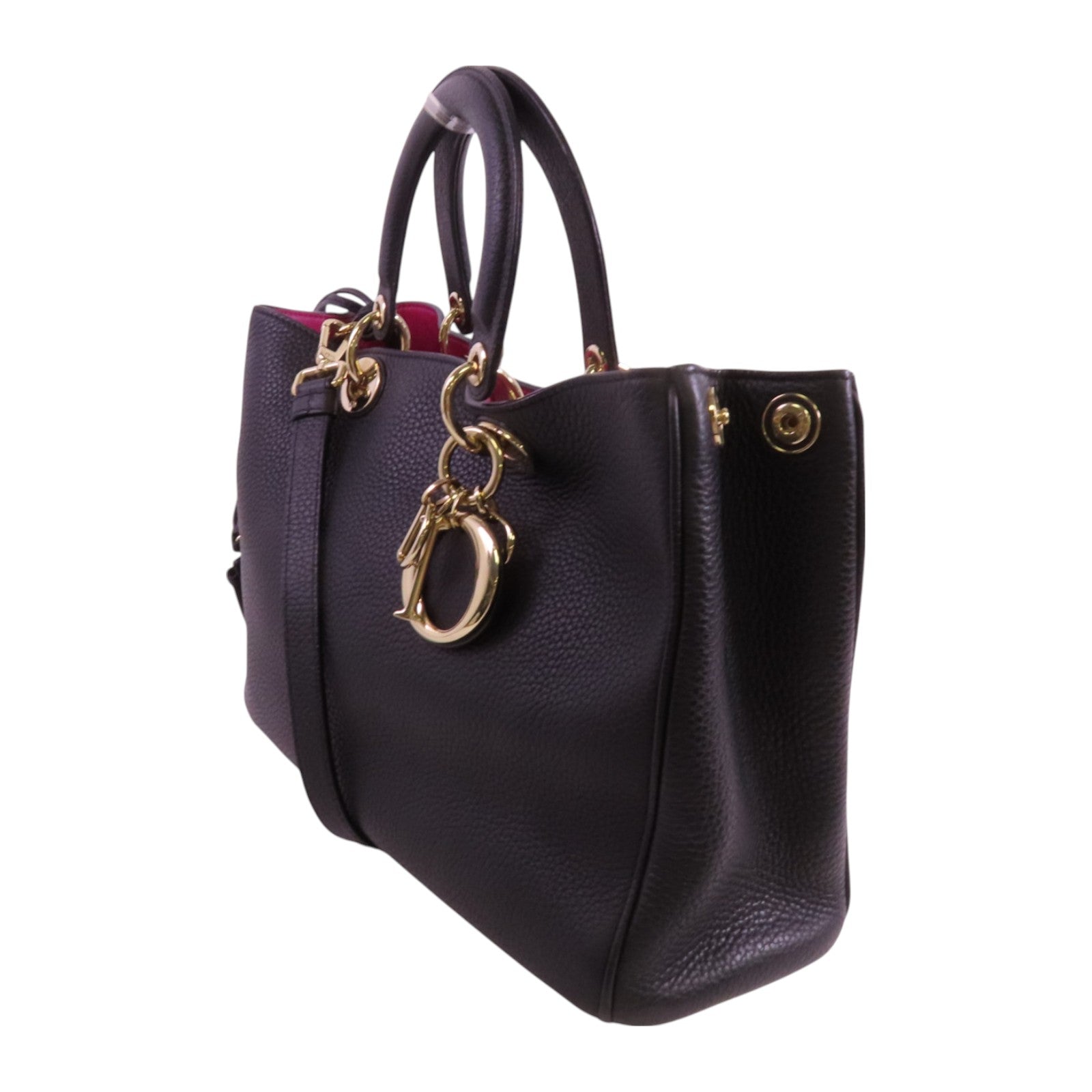 Dior 牛皮皮革Diorissimo金扣手挽肩背兩用袋