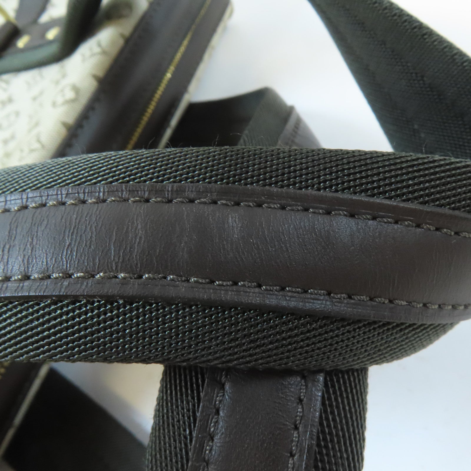LOUIS VUITTON Monogram Mini Josephine GM金扣手挽袋綠色/啡色