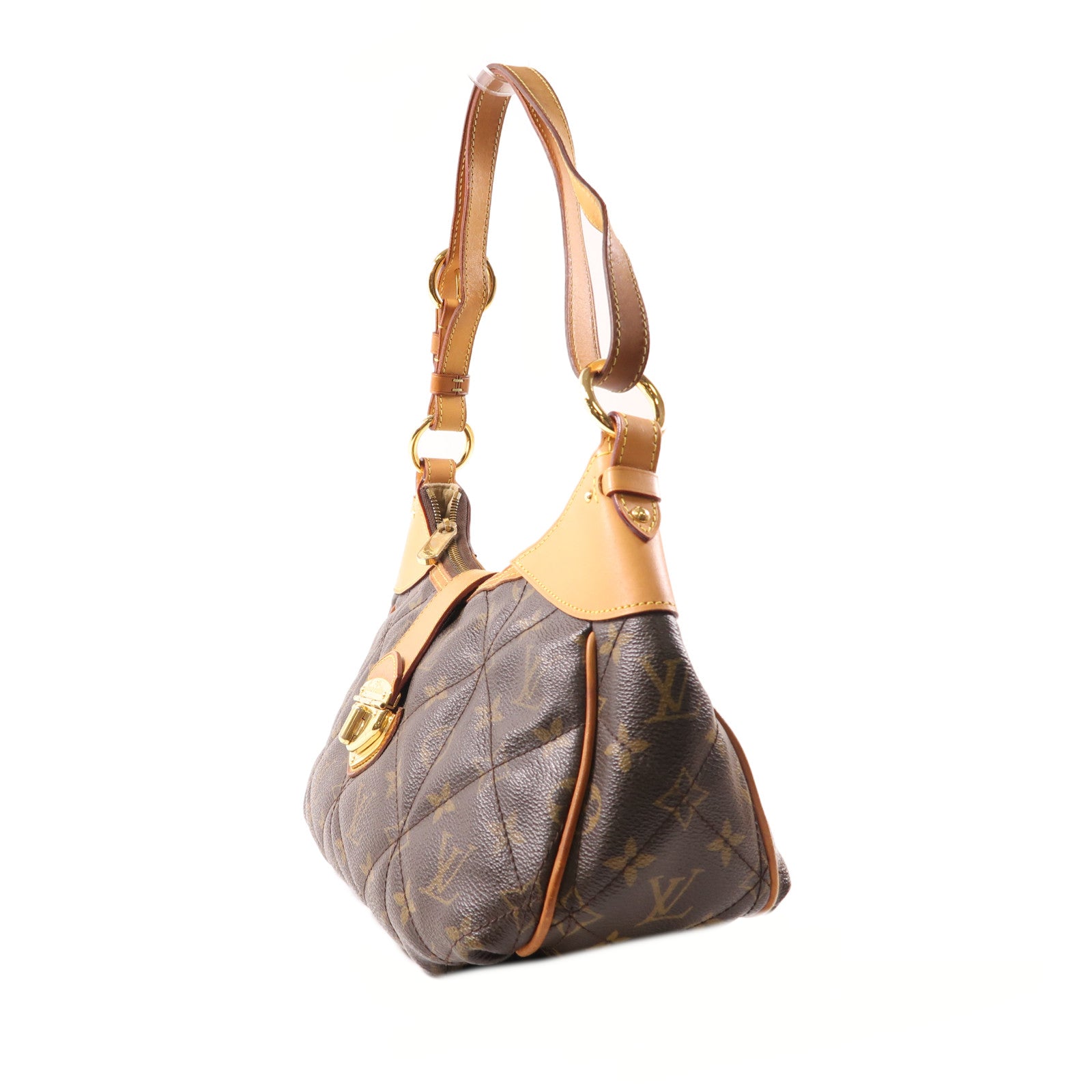 LOUIS VUITTON Monogram Etoile City金扣肩背袋棕色