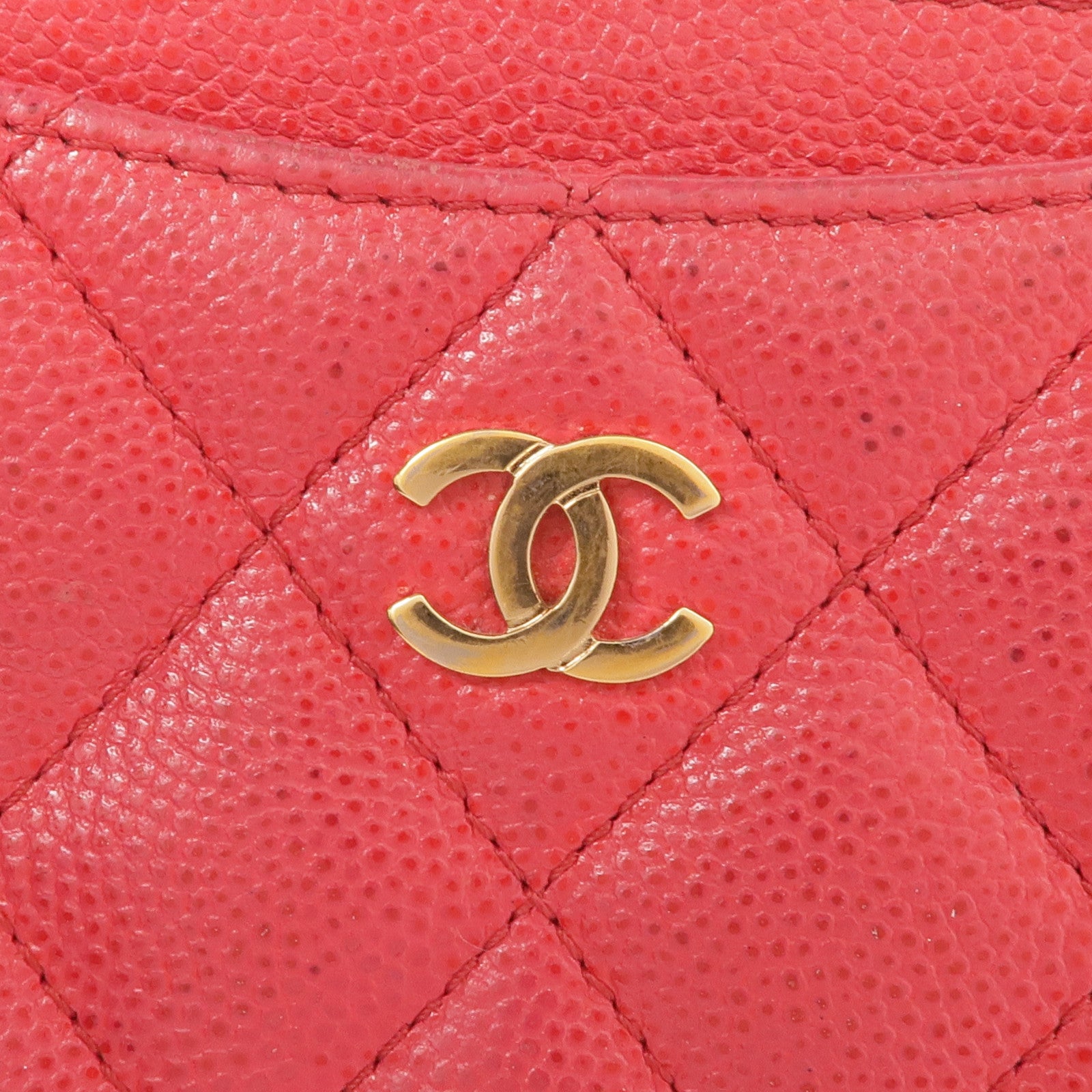 CHANEL 牛皮皮革Card Case金扣卡片套