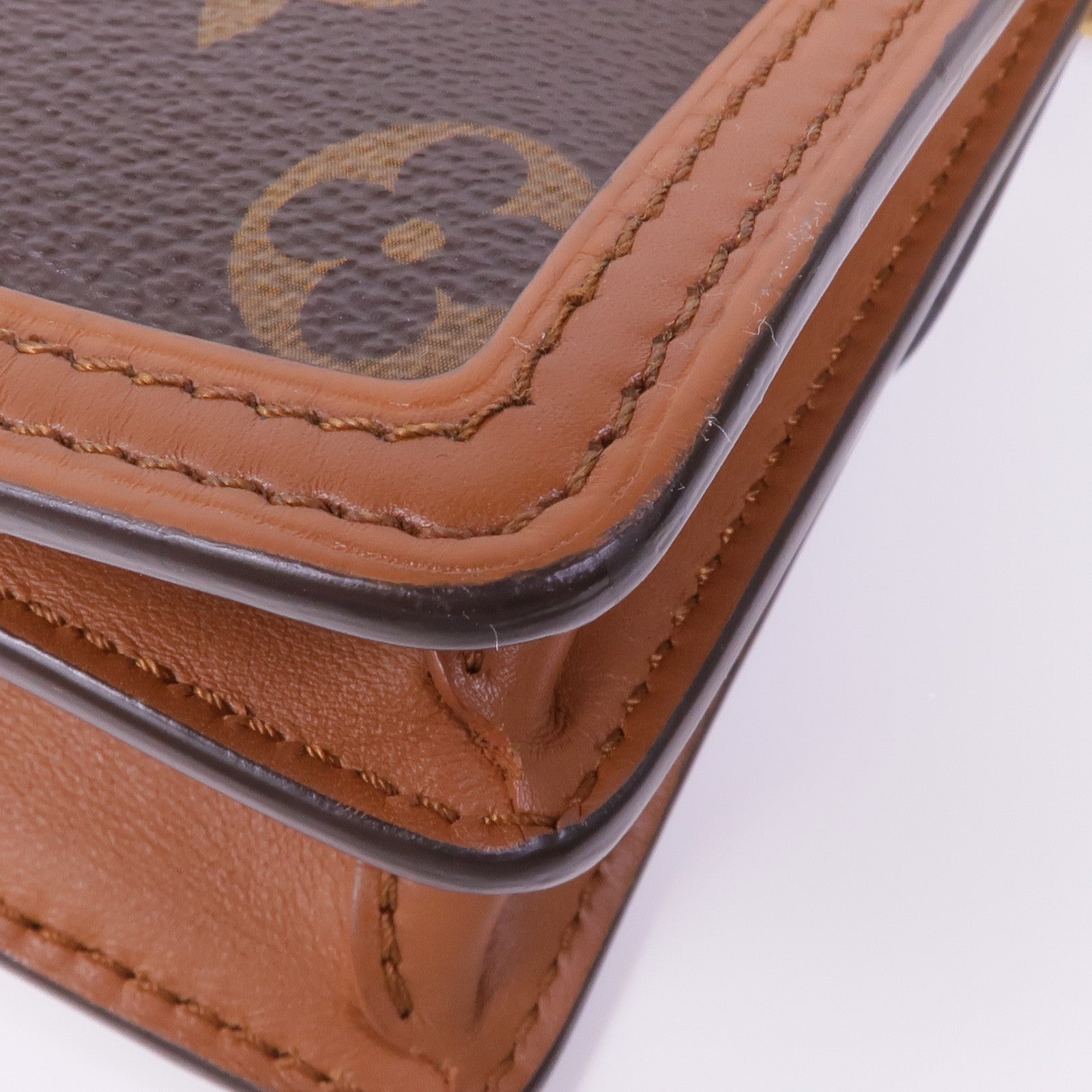 LOUIS VUITTON Monogram Reverse Mini Dauphine金扣肩背袋