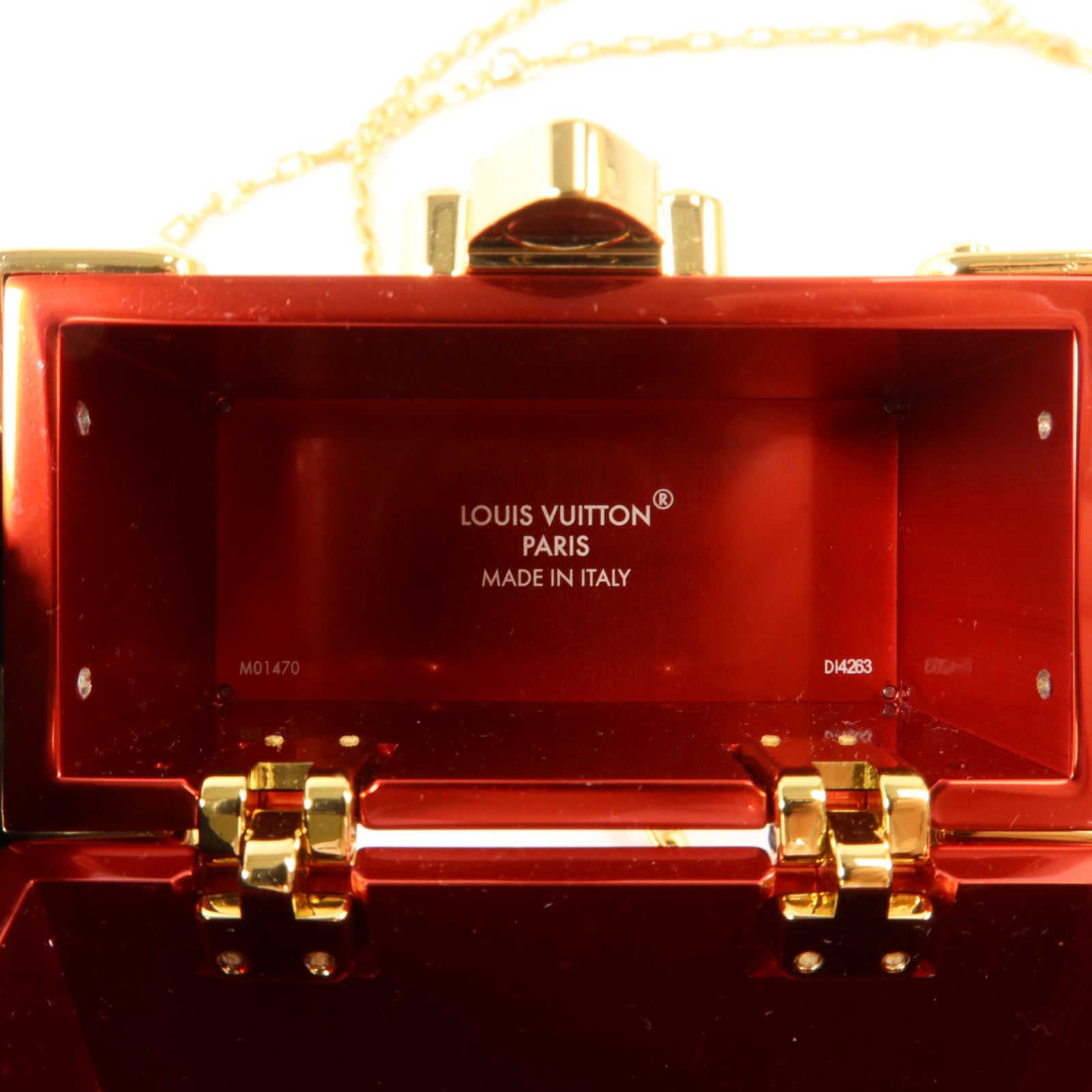 LOUIS VUITTON 金屬/Monogram Trunk Box Pouch肩背袋