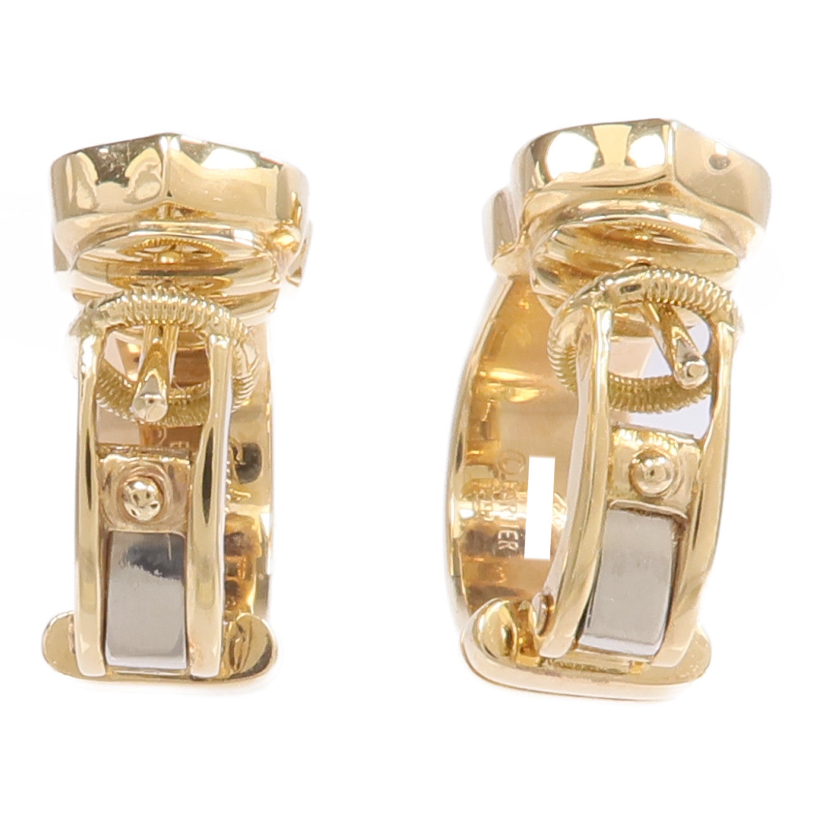 CARTIER 18K黃金/白金/玫瑰金C De Cartier Earrings鑽石耳環