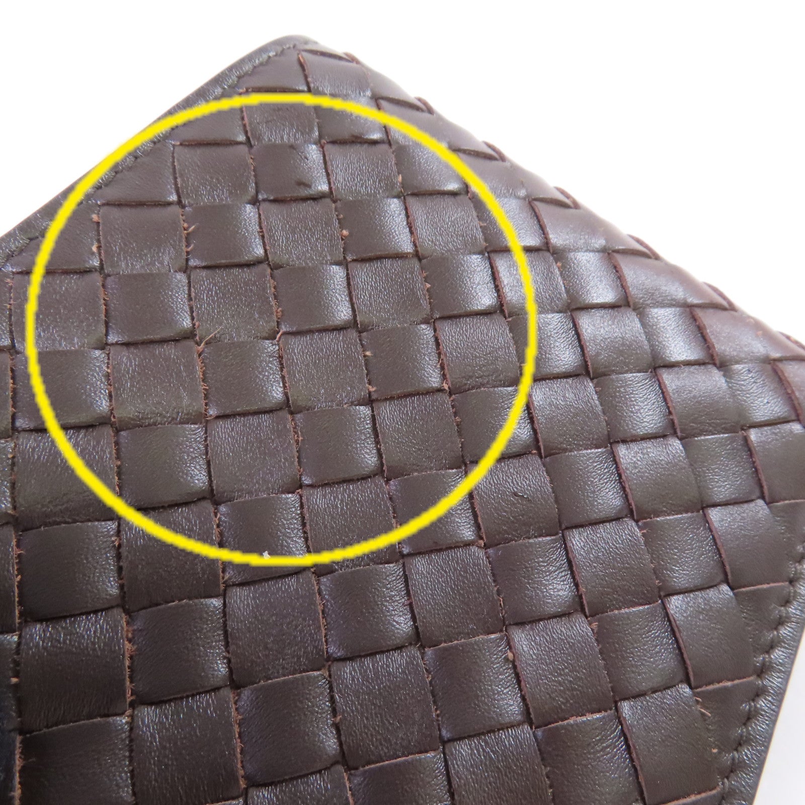 BOTTEGA VENETA 織紋皮革Short Wallet短錢包啡色