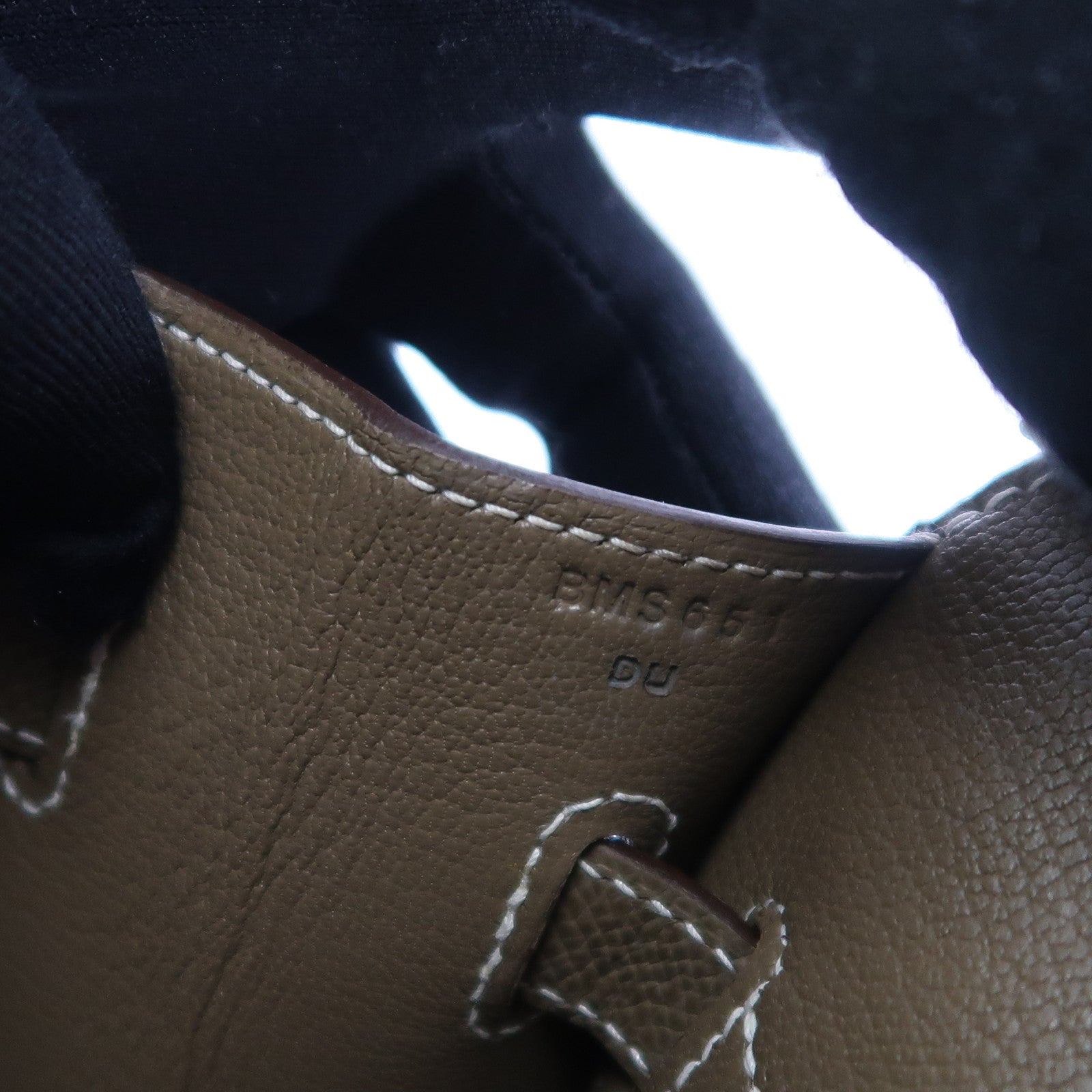 HERMES Epsom皮革Birkin 30金扣手挽袋Etoupe