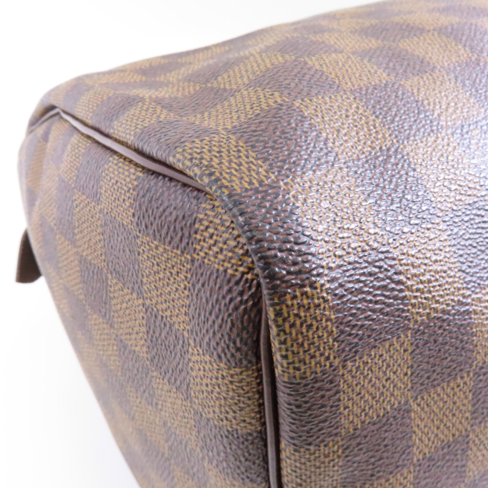 LOUIS VUITTON Damier Speedy 30金扣手挽袋啡色