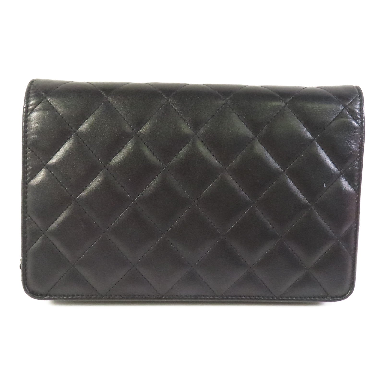 CHANEL 【激減優惠】牛皮皮革WOC Wallet On Chain銀扣鏈帶肩背袋