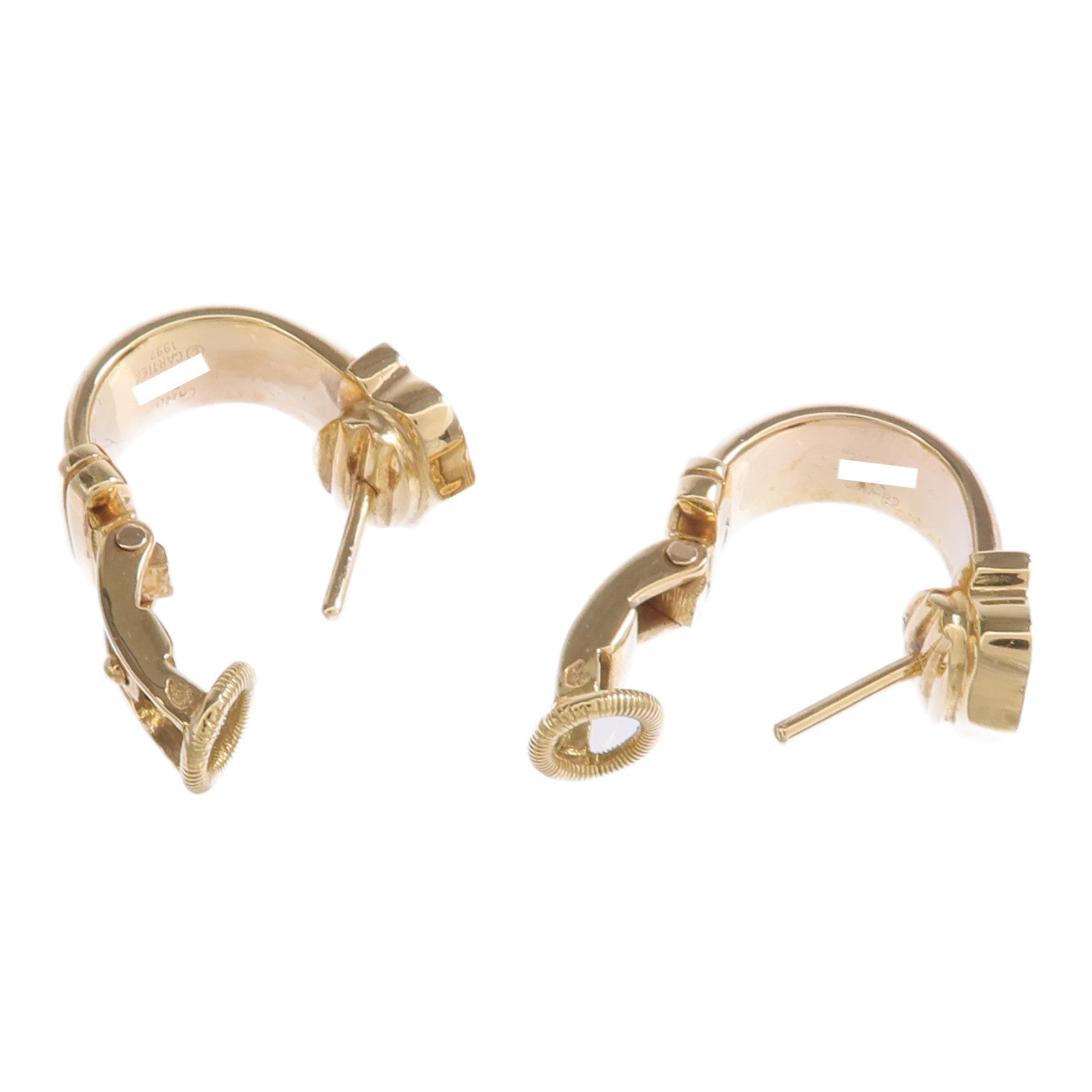 CARTIER 18K黃金/白金/玫瑰金C De Cartier Earrings鑽石耳環