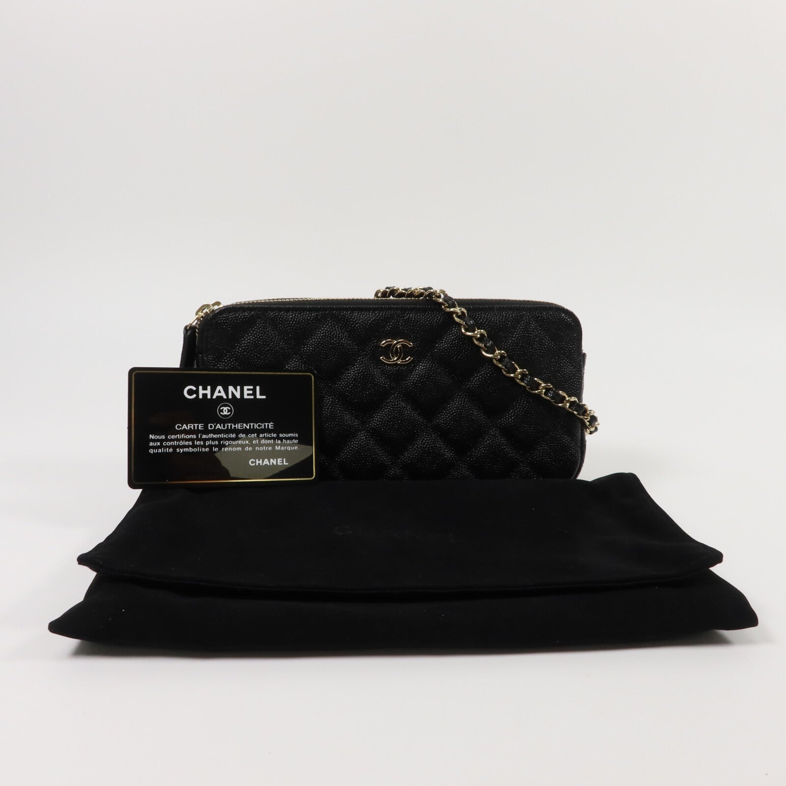 CHANEL 牛皮皮革Chain Shoulder鏈帶肩背袋