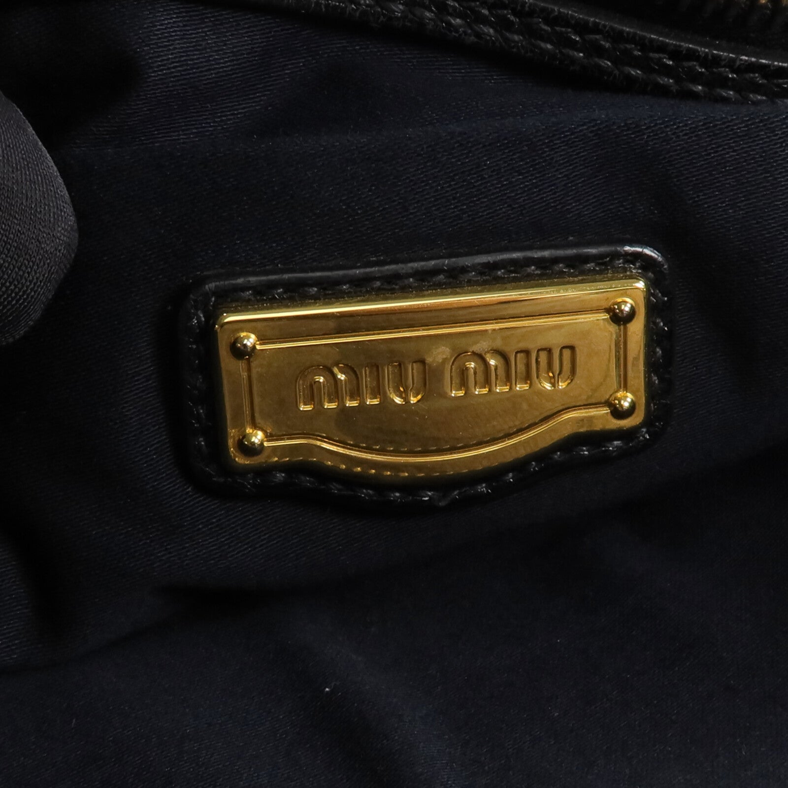 Miu Miu 牛皮皮革2 Way Shoulder金扣手挽肩背兩用袋