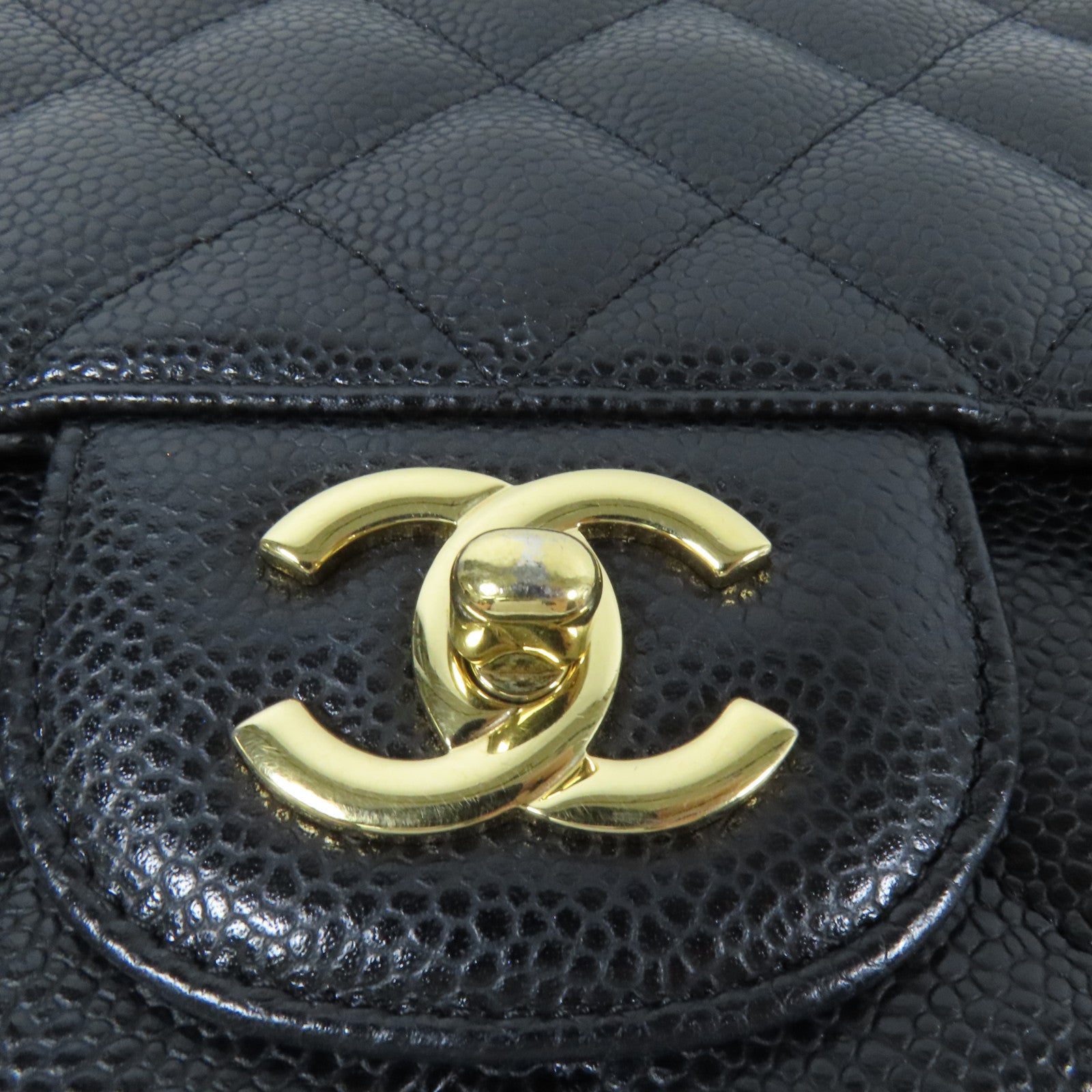 CHANEL 牛皮皮革Large Classic金扣鏈帶肩背袋