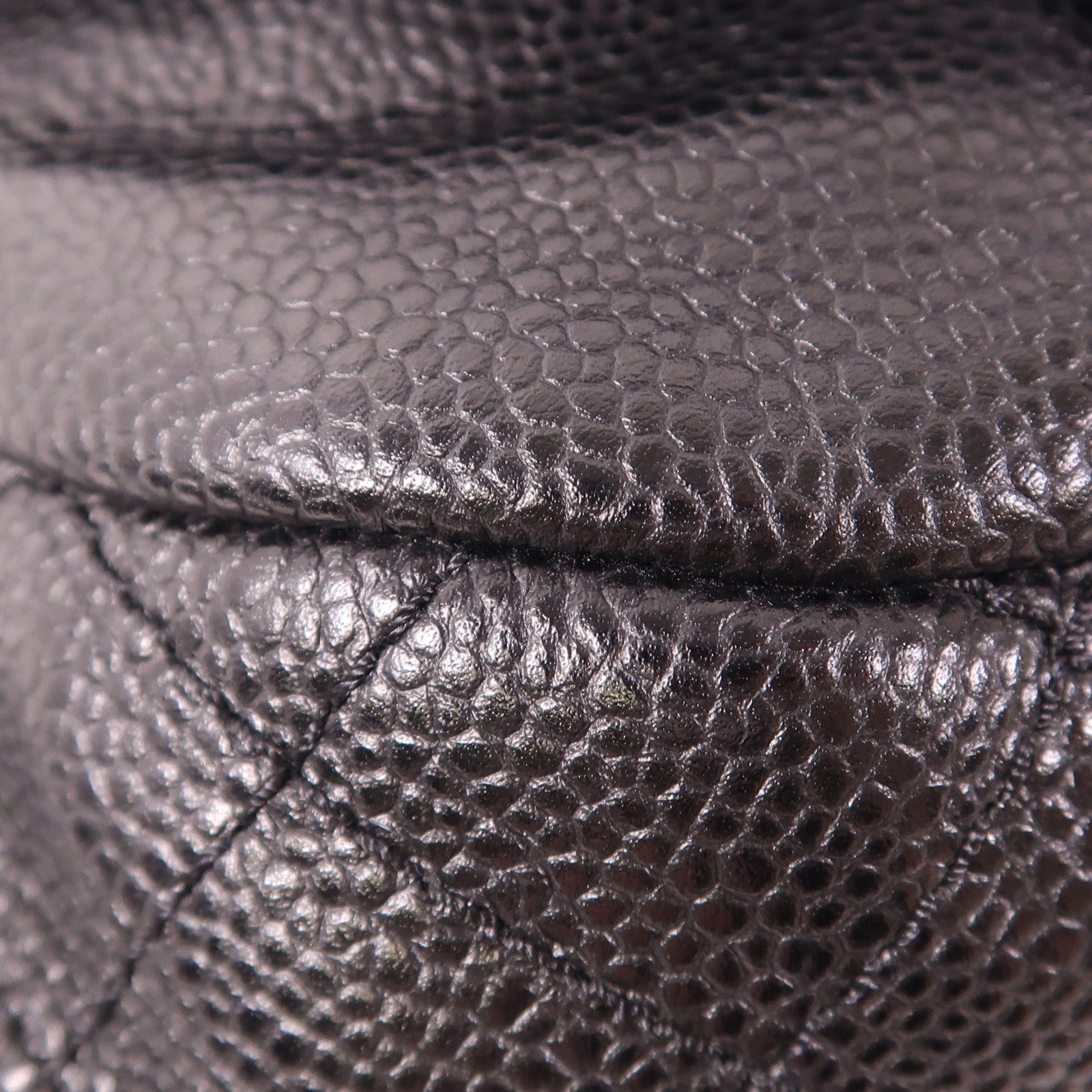 CHANEL 牛皮皮革Chain Shoulder銀扣鏈帶肩背袋