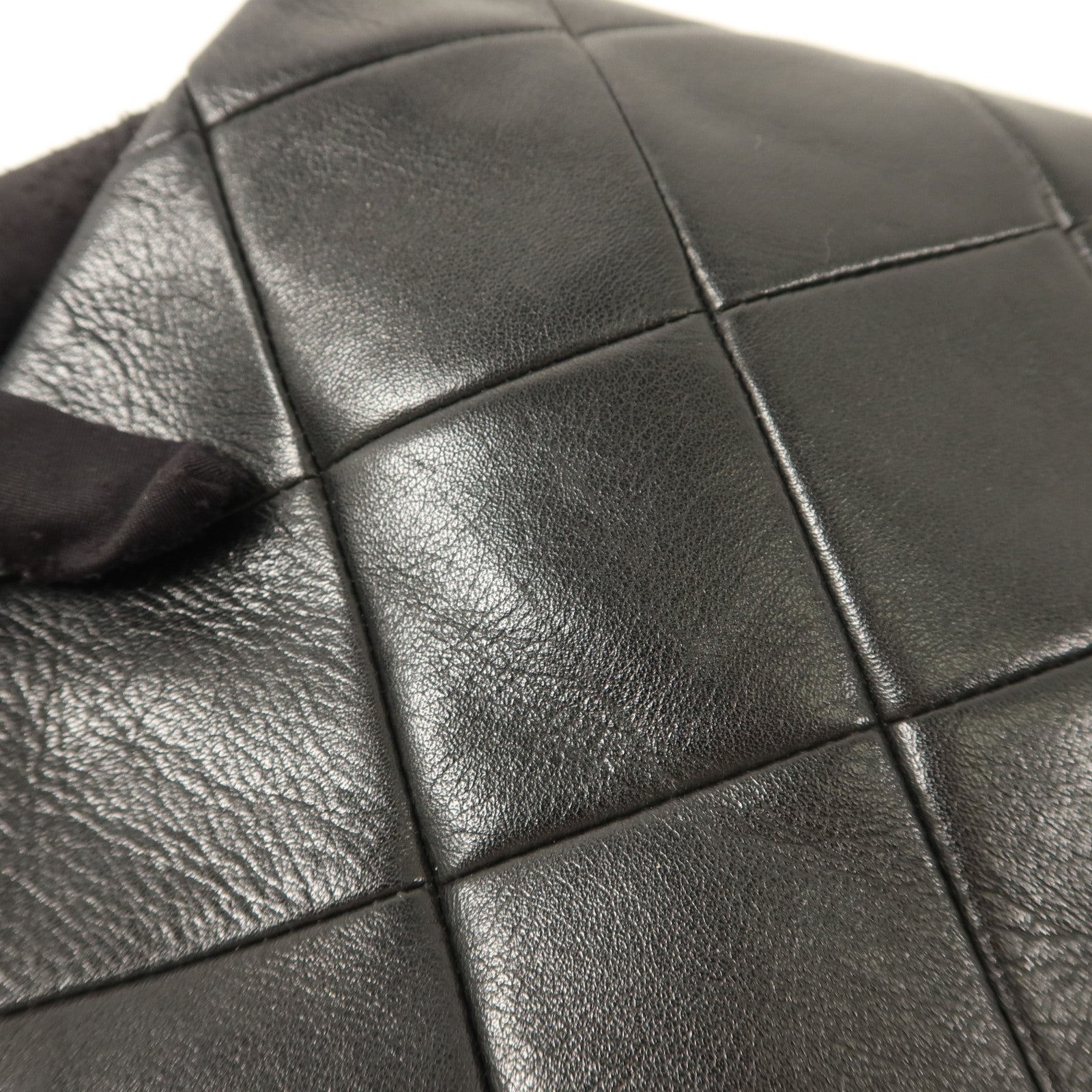 CHANEL 牛皮皮革Handbag銀扣手挽袋