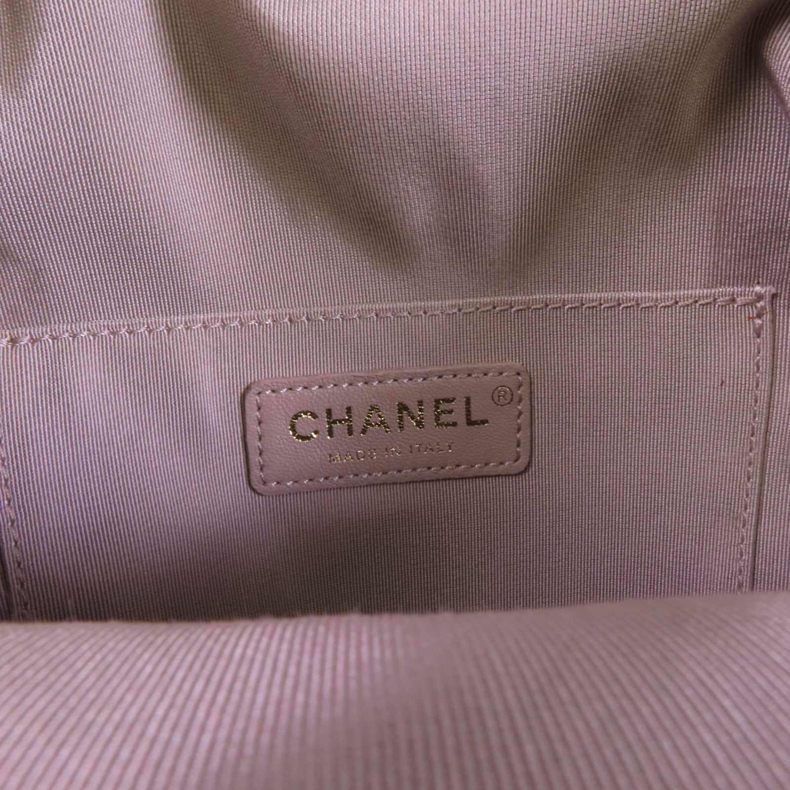 CHANEL 斜紋軟呢Backpack金扣肩背袋