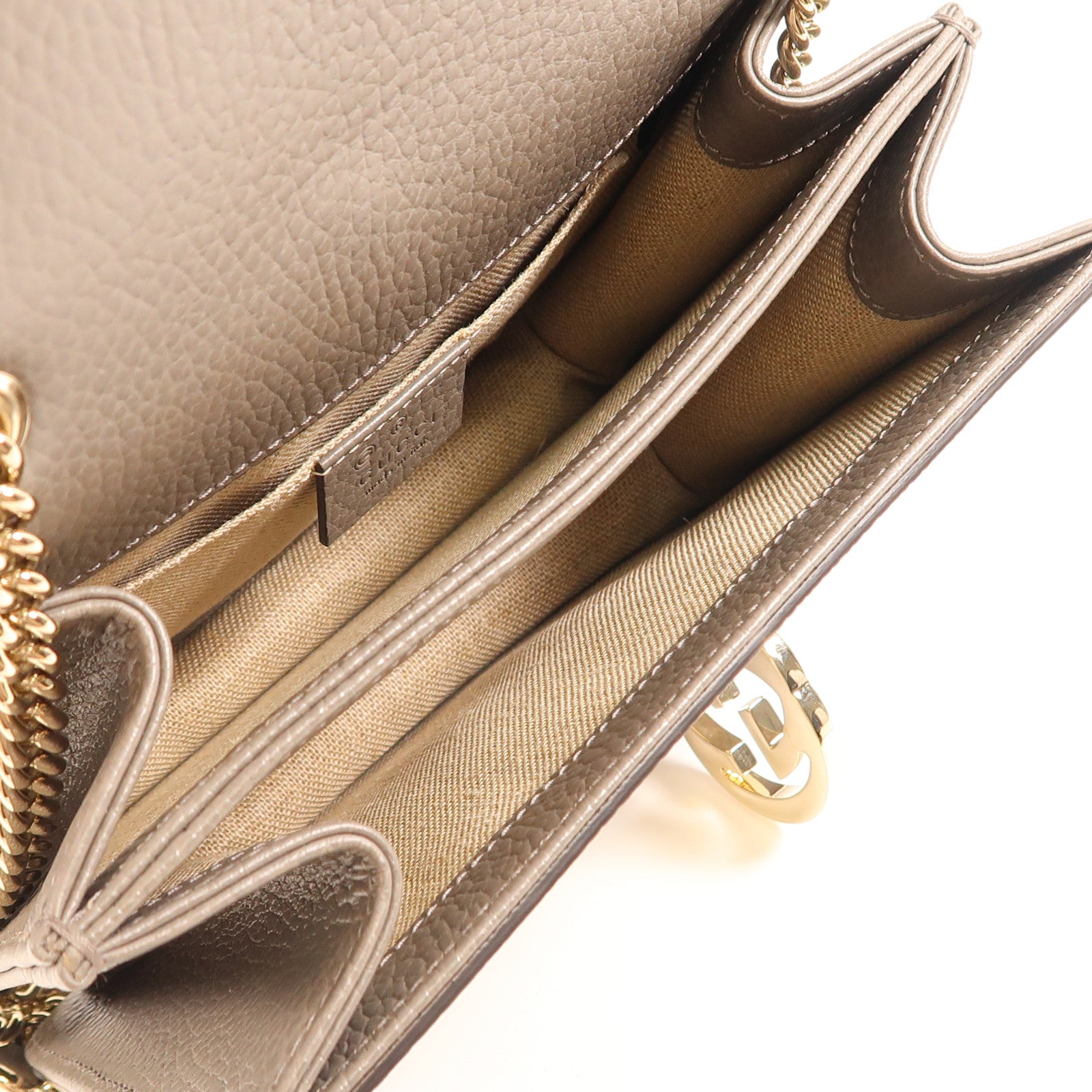 GUCCI  GG GHW Interlock Shoulder Bag 510304 Calfskin Leather Grey