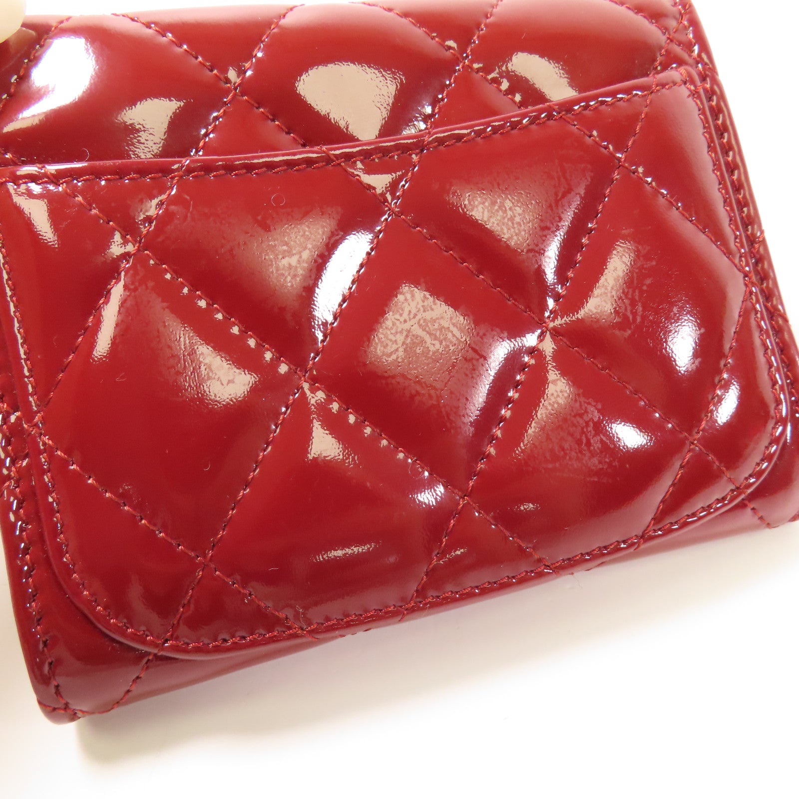 CHANEL 漆皮皮革Card Case銀扣卡片套
