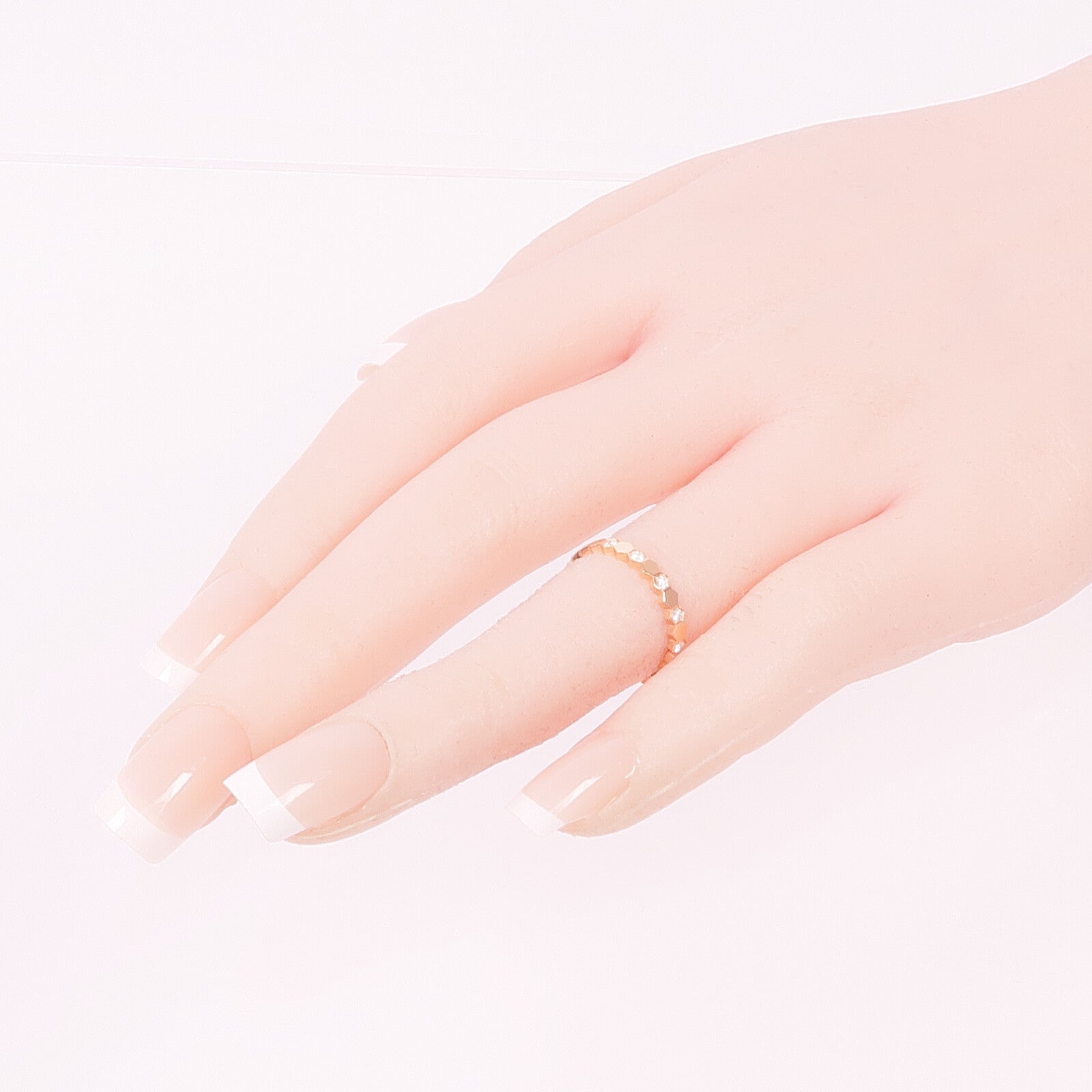 Chaumet 18K玫瑰金Bee My Love Ring鑽石戒指Chaumet#48/US#4.5