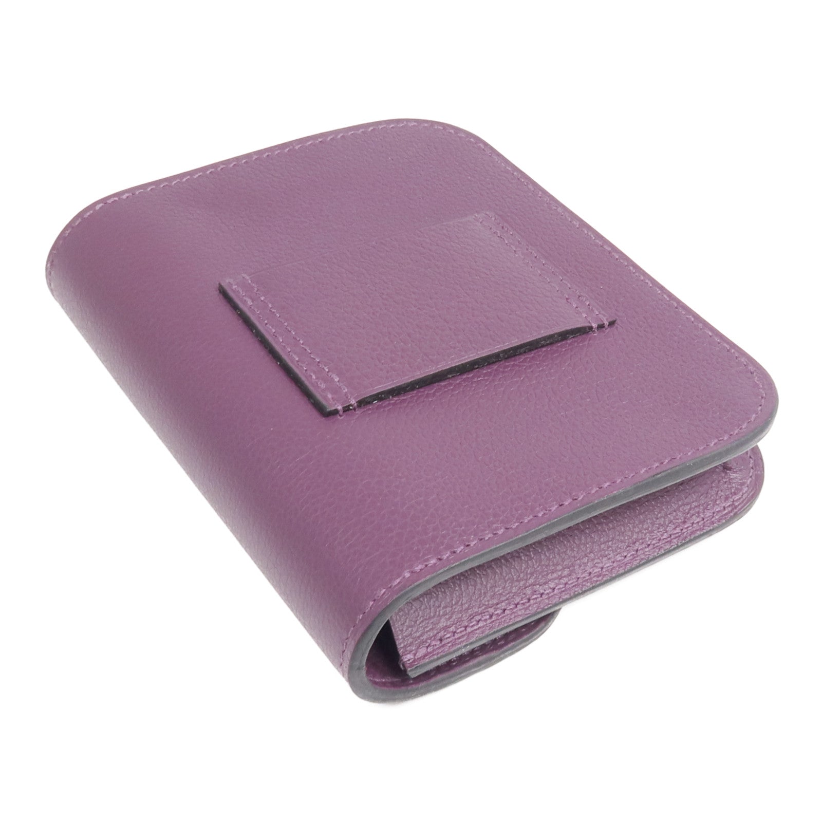 HERMES 【激減優惠】Evercolor皮革Constance Slim金扣錢包Cassis/Bleu Royal