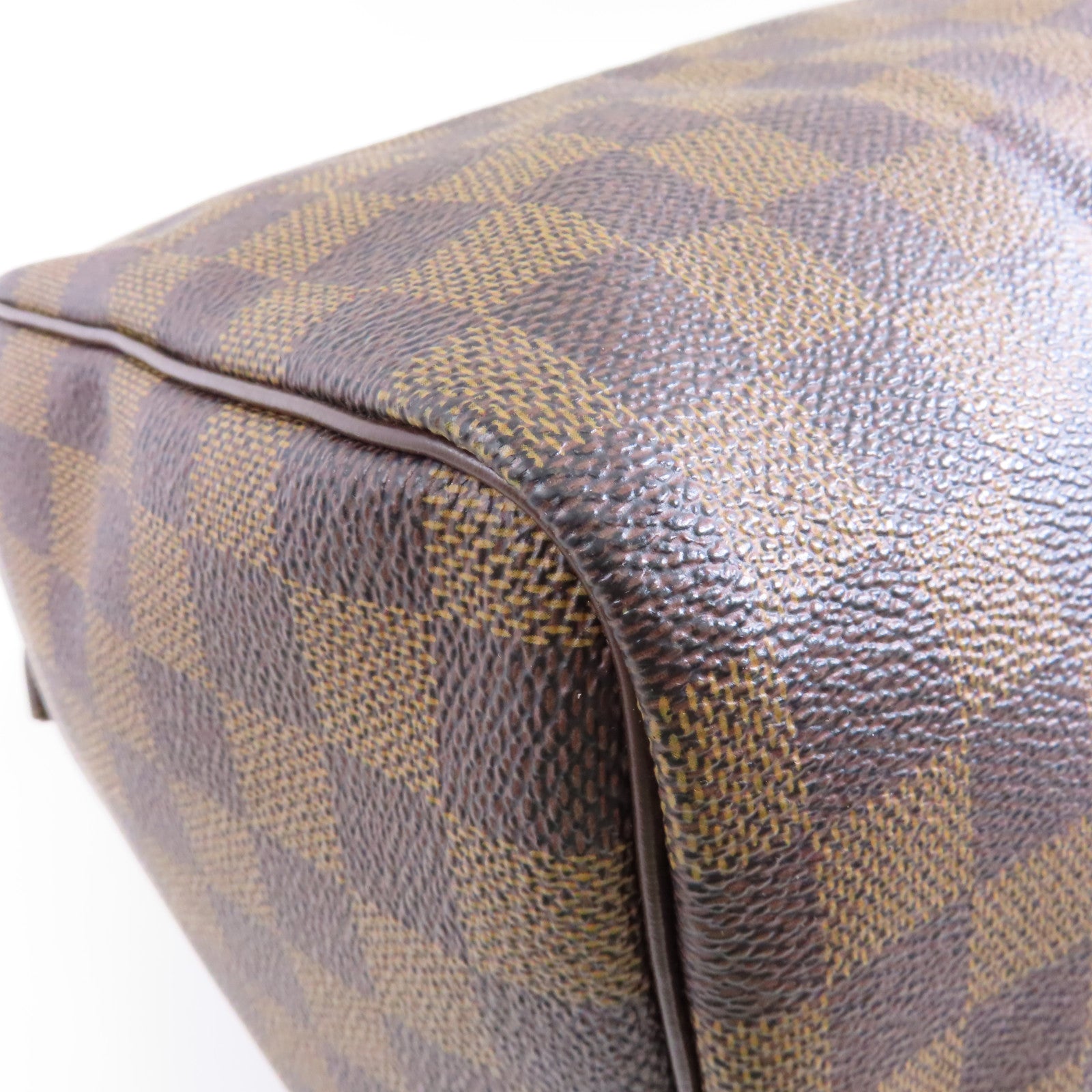 LOUIS VUITTON Damier Speedy 30金扣手挽袋啡色