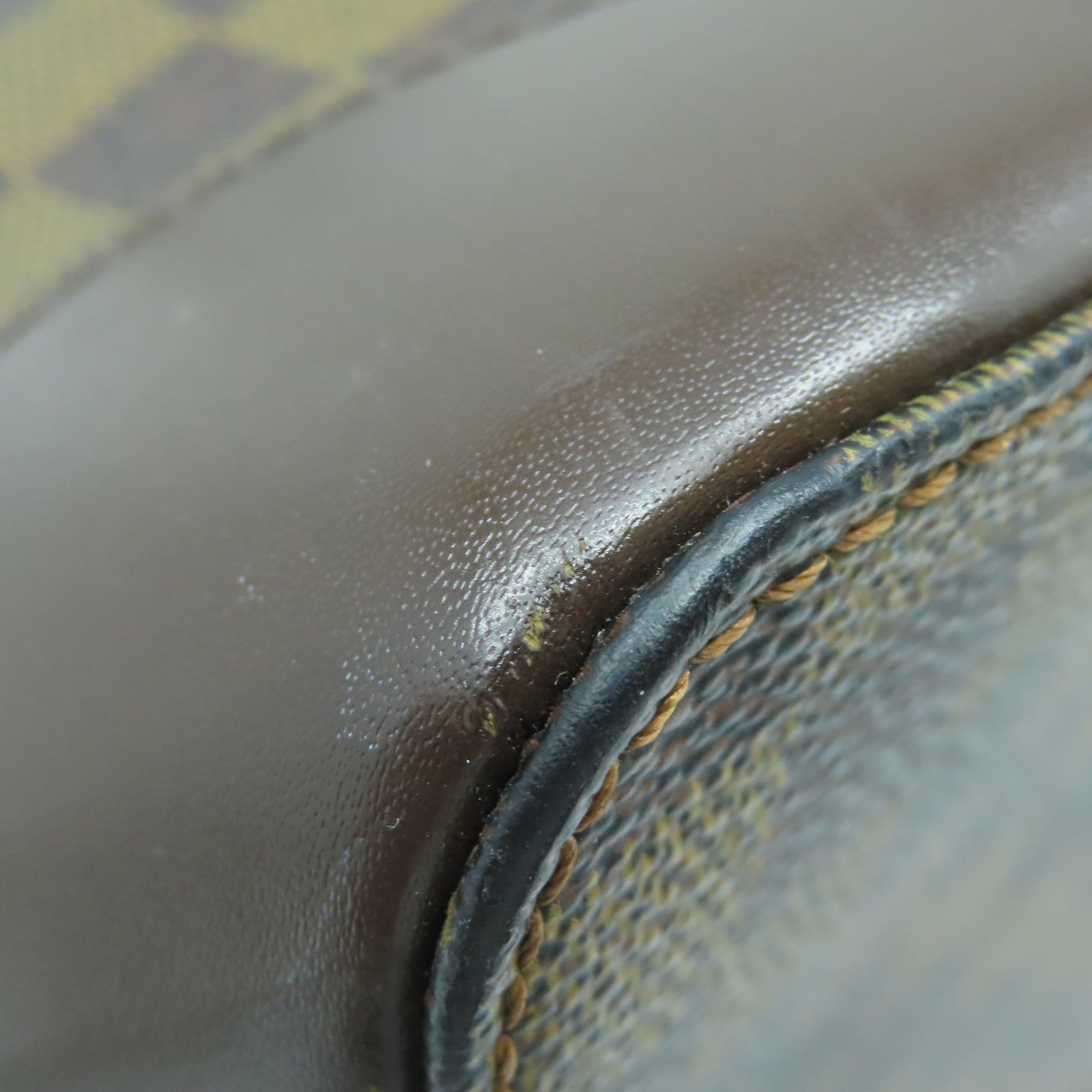 LOUIS VUITTON 【清倉大減價】Damier Hampstead MM金扣手挽袋棕色