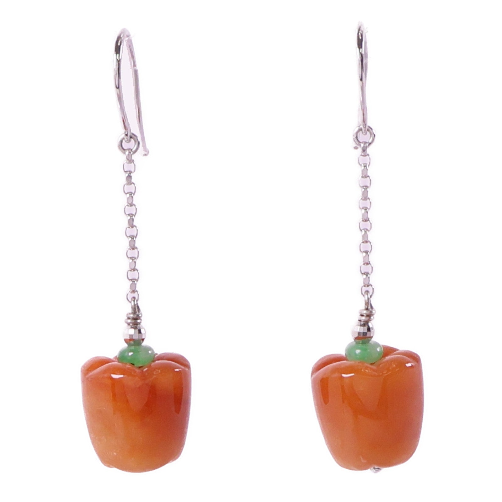 JEWELRY Jade Earrings 18K White Gold