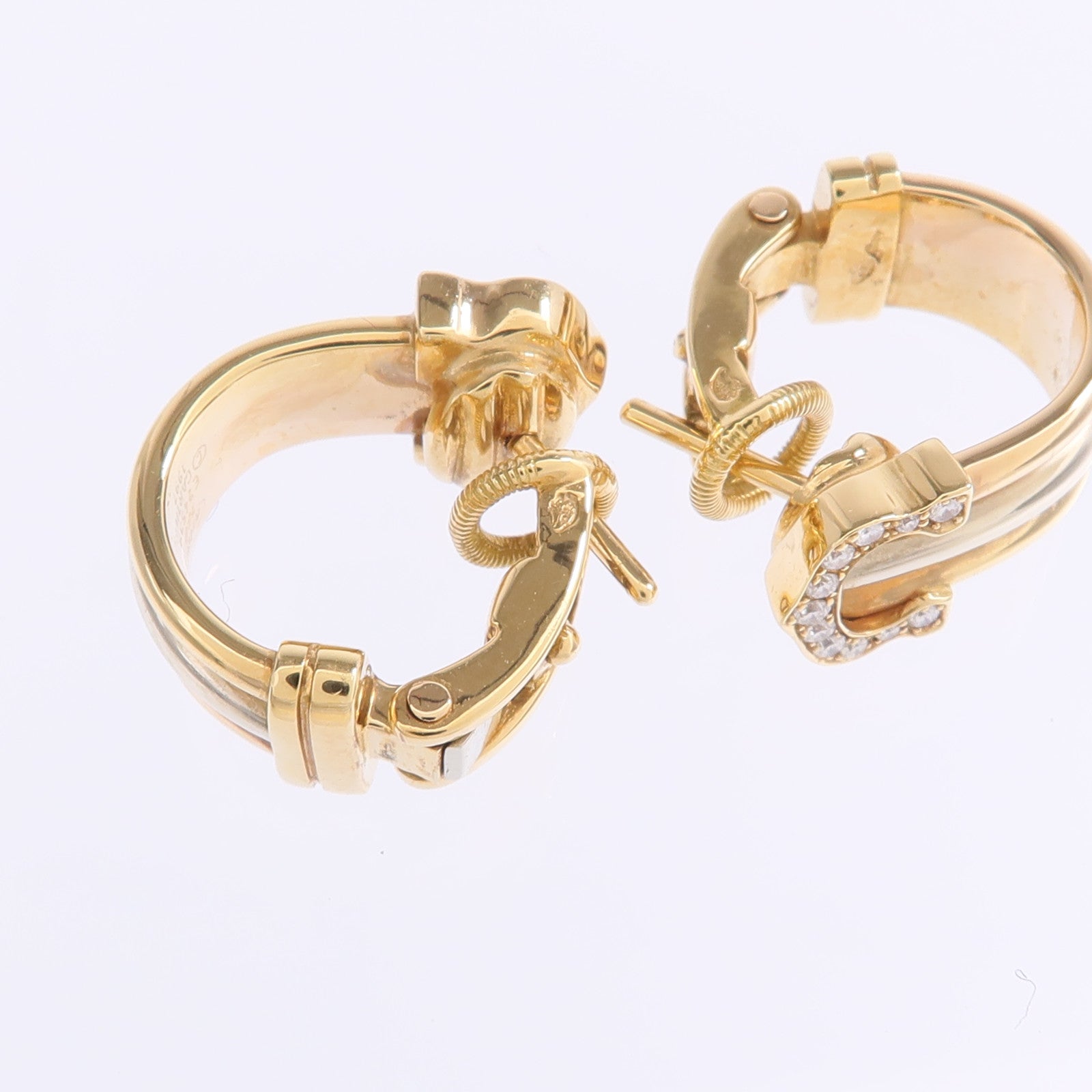 CARTIER 18K黃金/白金/玫瑰金C De Cartier Earrings鑽石耳環