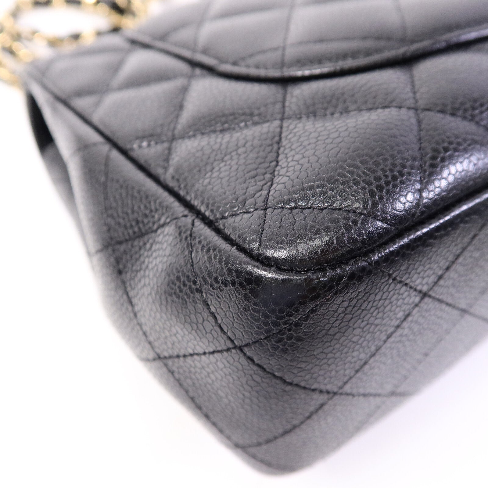 CHANEL 牛皮皮革Large Classic鏈帶肩背袋