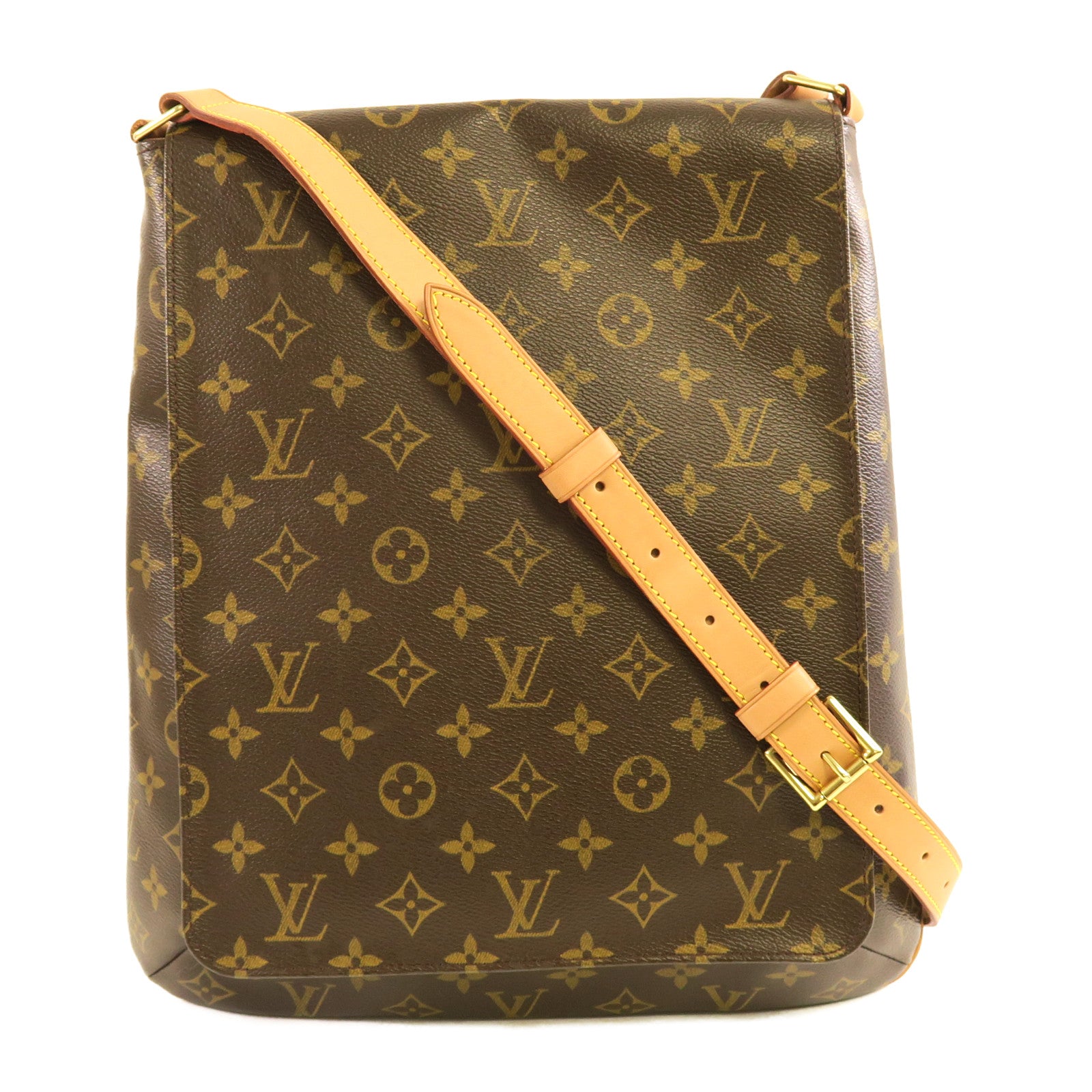 LOUIS VUITTON **【激減優惠】Monogram Musette GM金扣肩背袋啡色