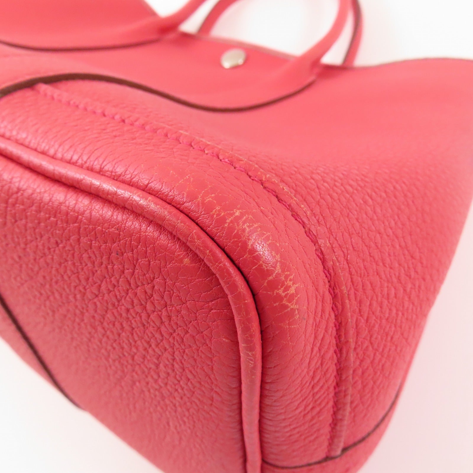 HERMES 【激減優惠】Negonda皮革GardenParty 30銀扣手挽袋Rose Jaipur