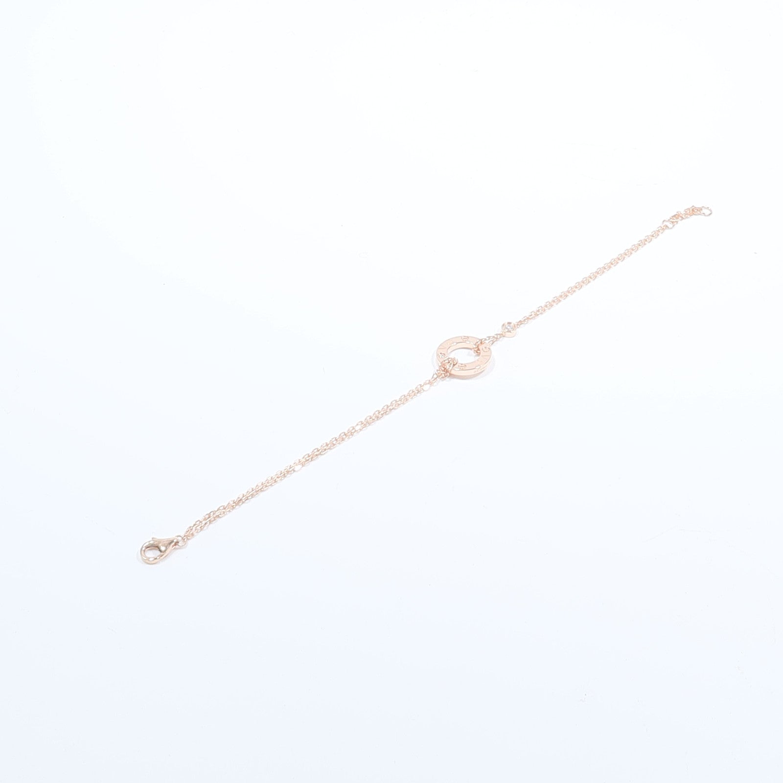 CARTIER 18K玫瑰金Love Bracelet鑽石手鏈