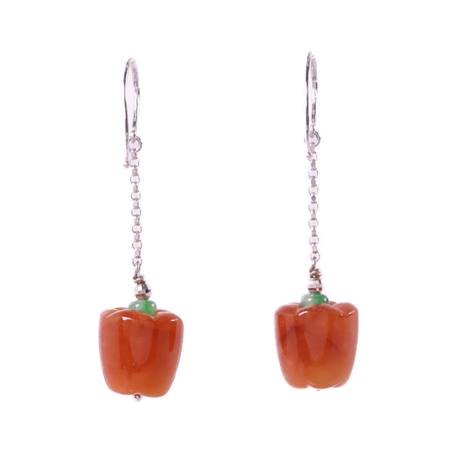 JEWELRY Jade Earrings 18K White Gold