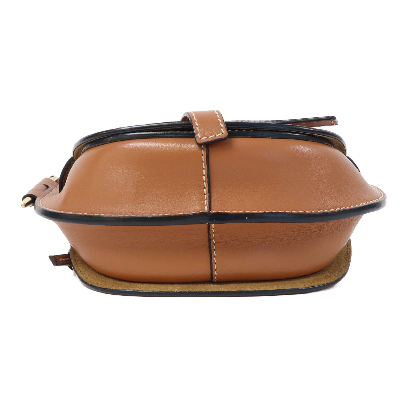 LOEWE 牛皮皮革Waist Bag金扣腰包啡色