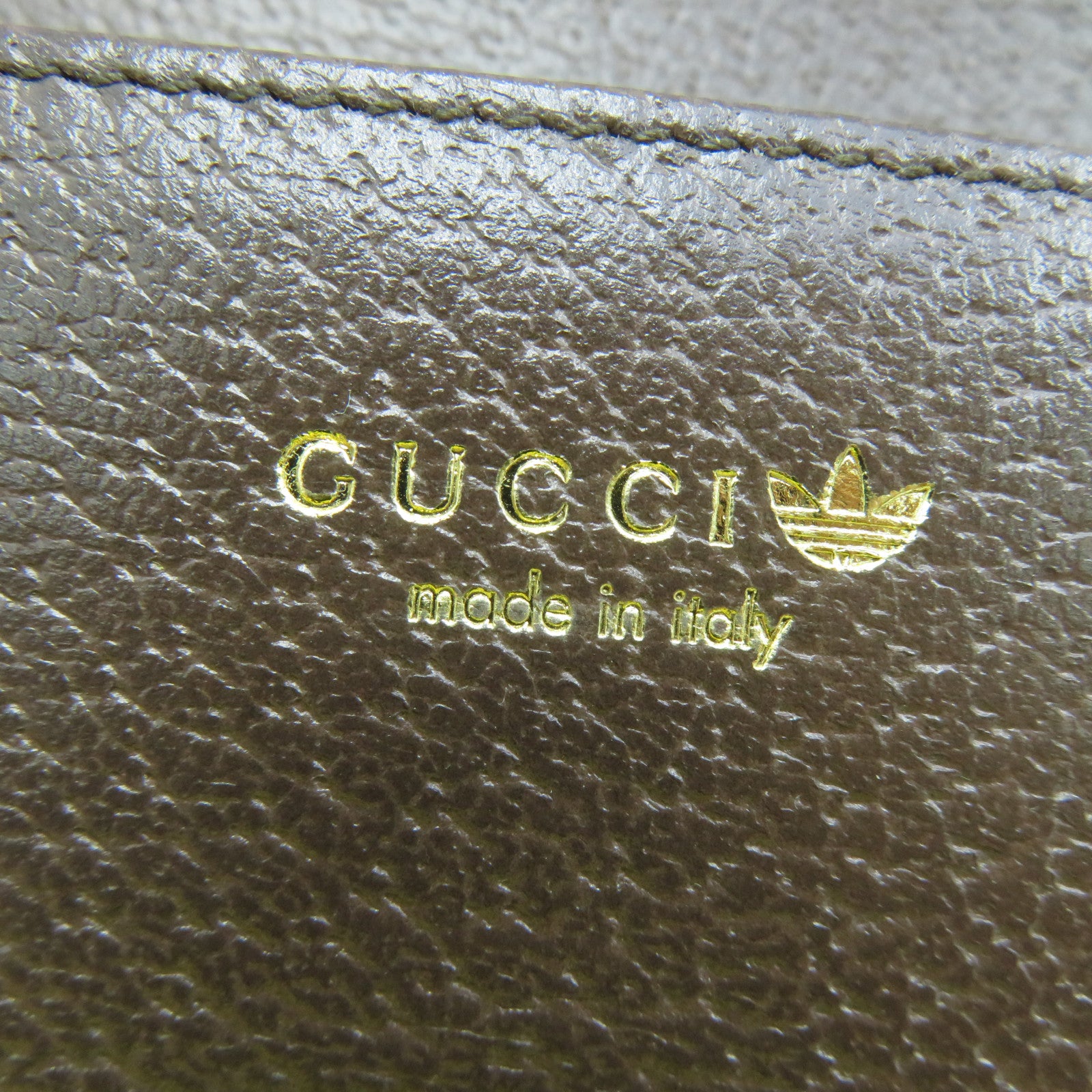 GUCCI 【清倉大減價】牛皮皮革/塗層帆布Wallet With Chain金扣鏈帶肩背袋芥末色/啡色