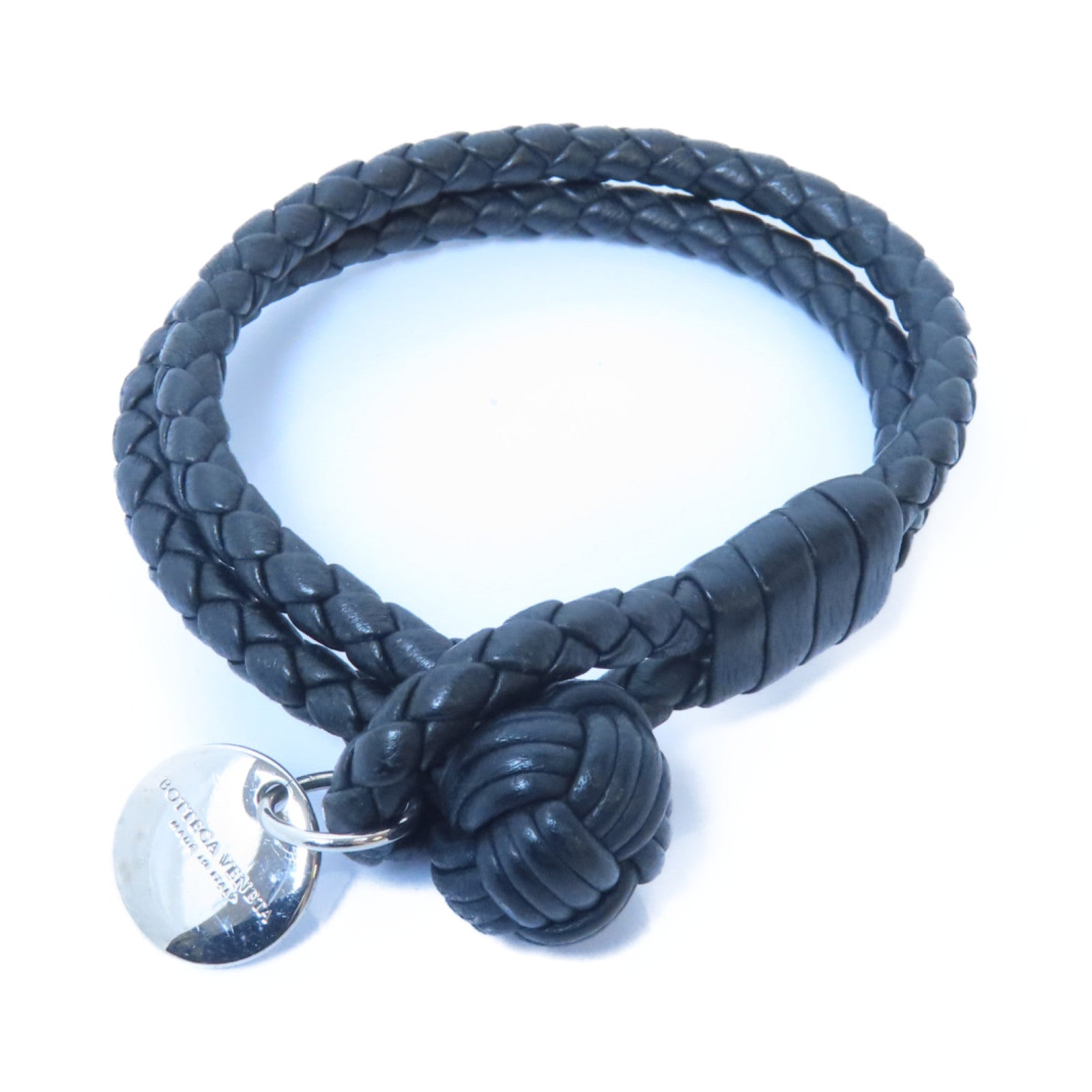 BOTTEGA VENETA 【限時優惠】羊皮皮革Veneta Bracelet手鏈黑色