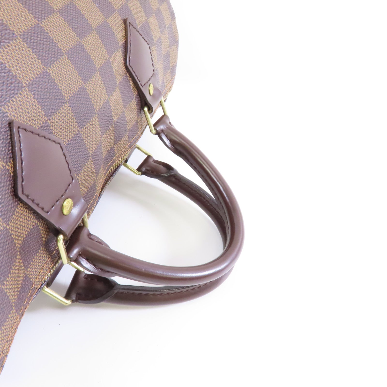LOUIS VUITTON Damier Speedy 30金扣手挽袋啡色