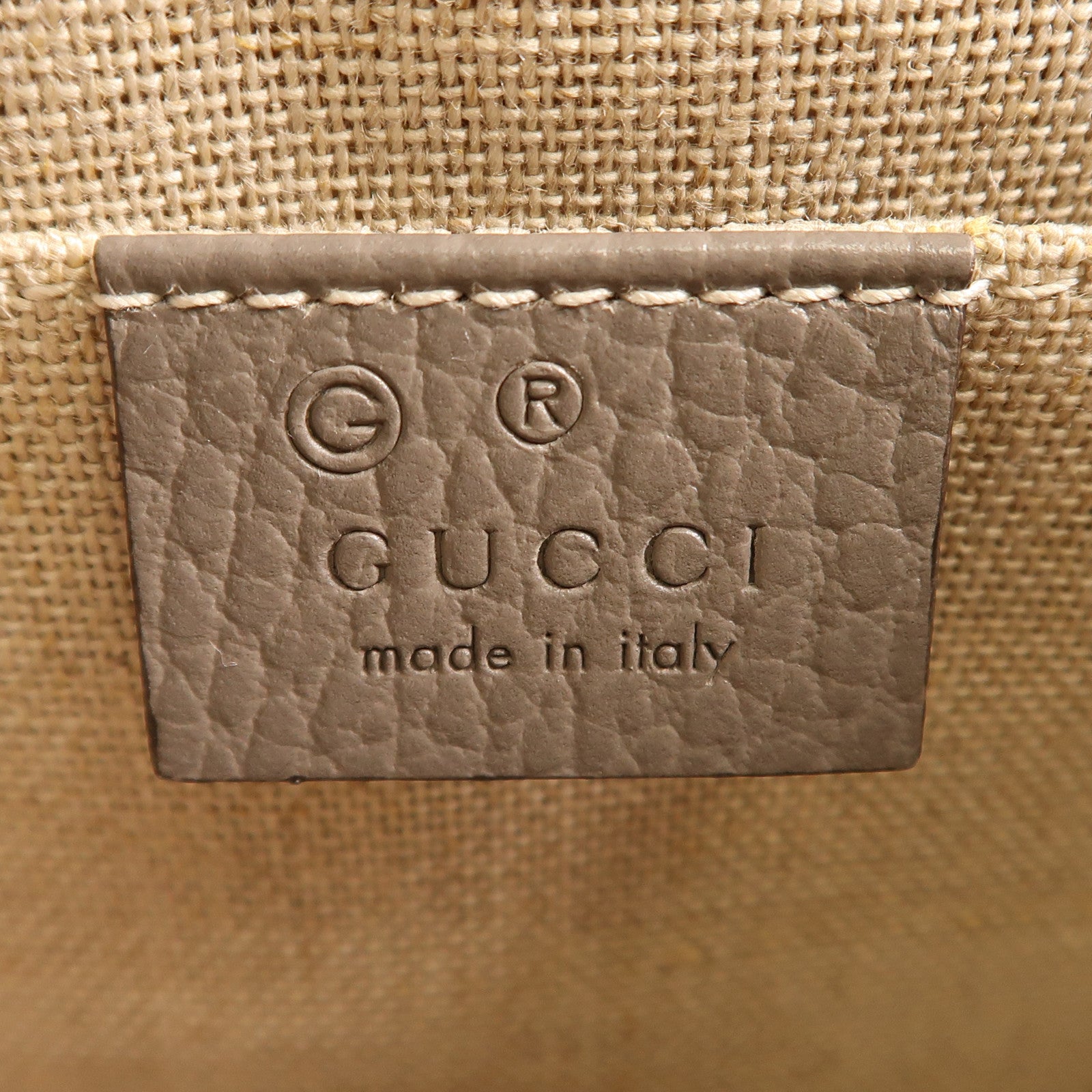 GUCCI  GG GHW Interlock Shoulder Bag 510304 Calfskin Leather Grey