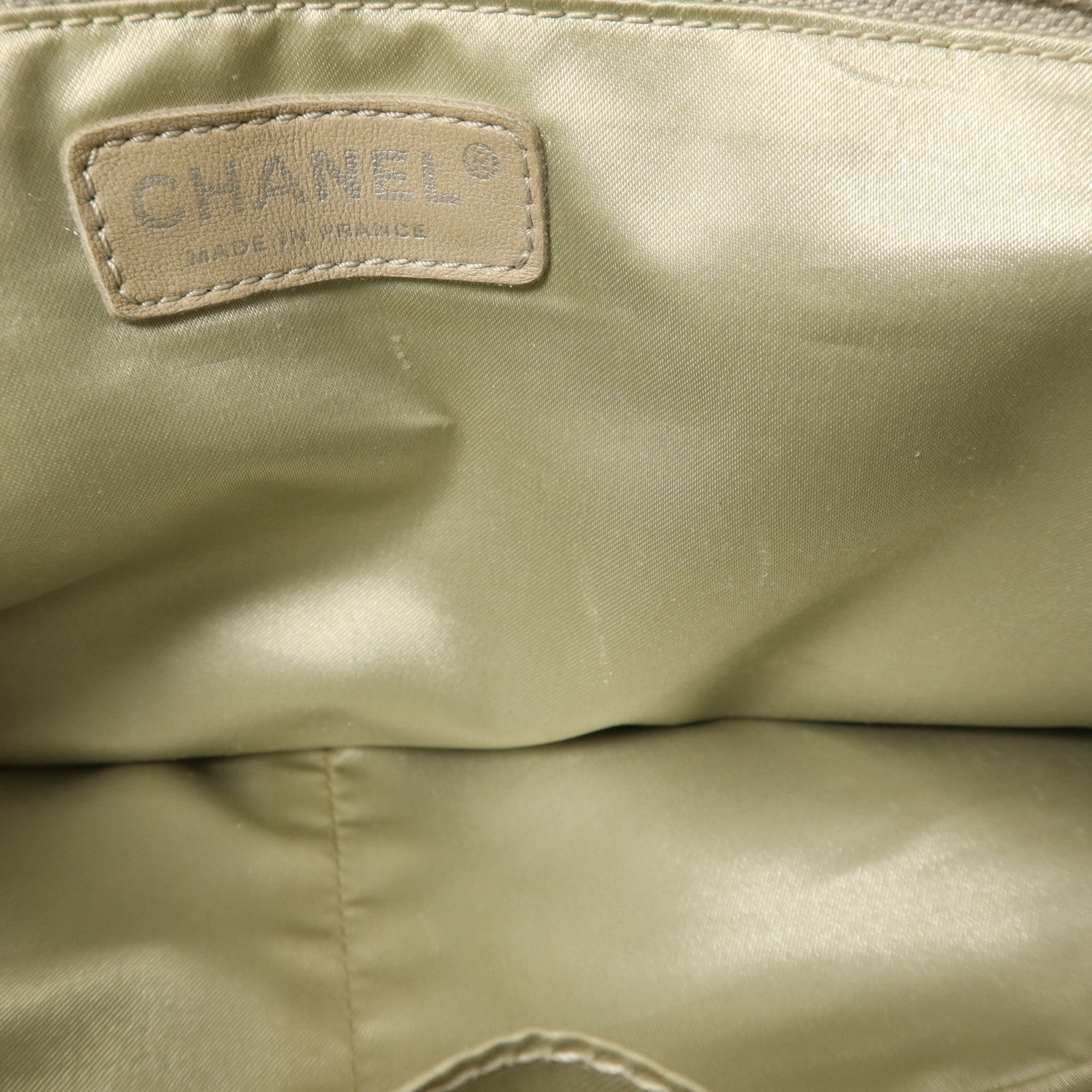 CHANEL 牛皮皮革Handbag銀扣手挽袋