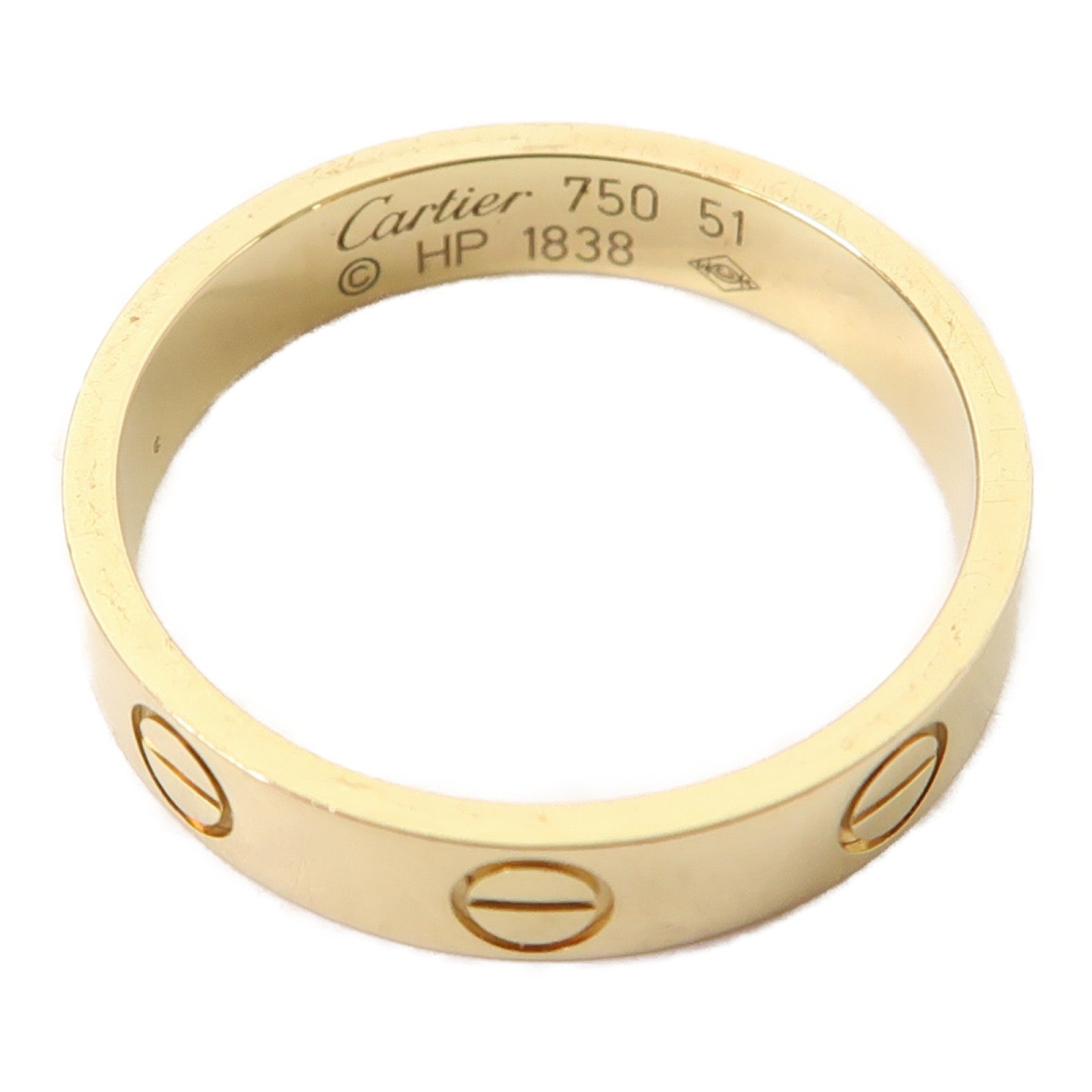 CARTIER 18K黃金Love Wedding Ring戒指US#5.75