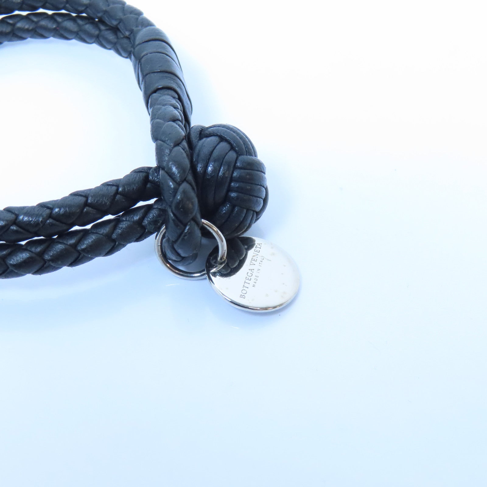 BOTTEGA VENETA 【限時優惠】羊皮皮革Veneta Bracelet手鏈黑色