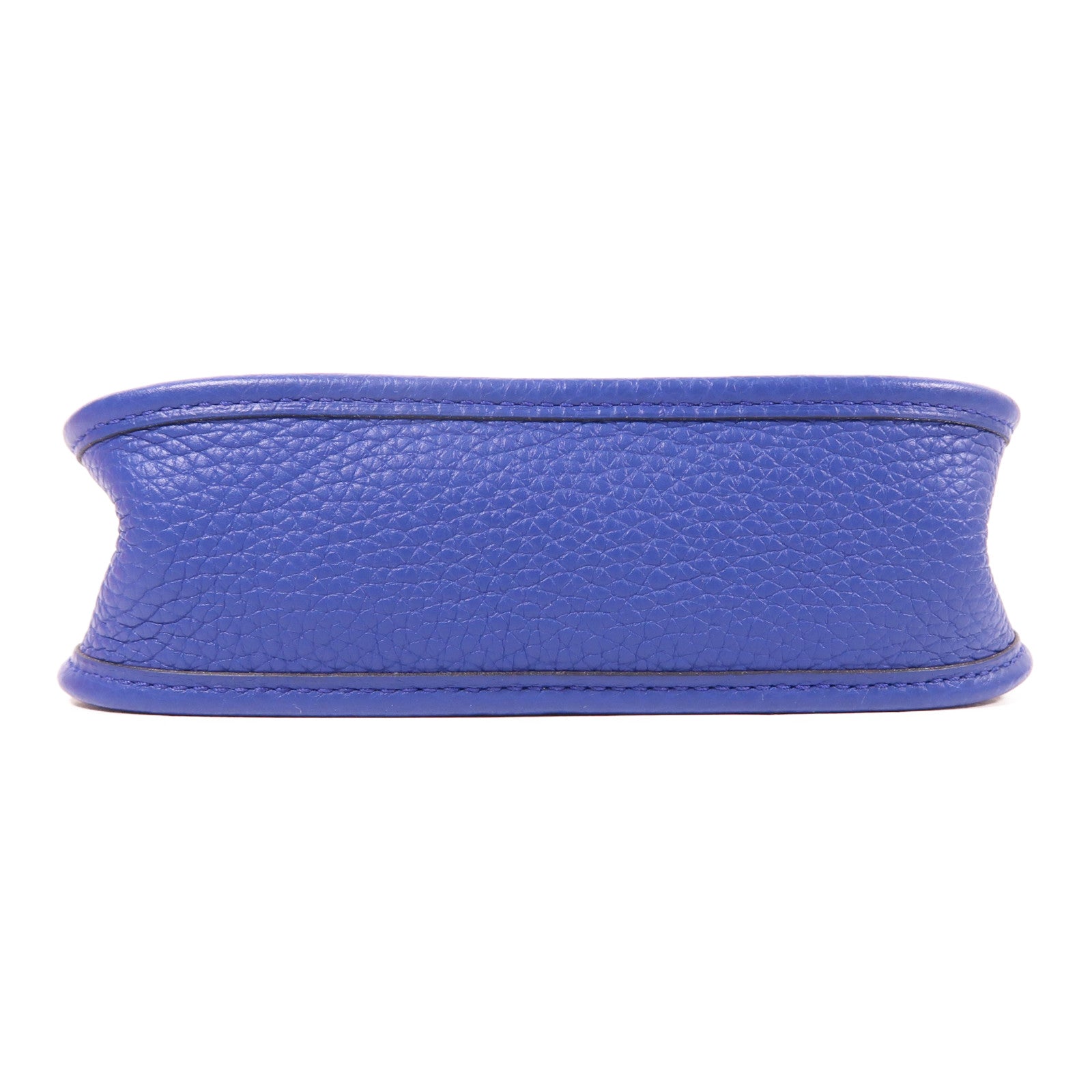 HERMES Clemence皮革Evelyne TPM銀扣肩背袋Bleu Pale