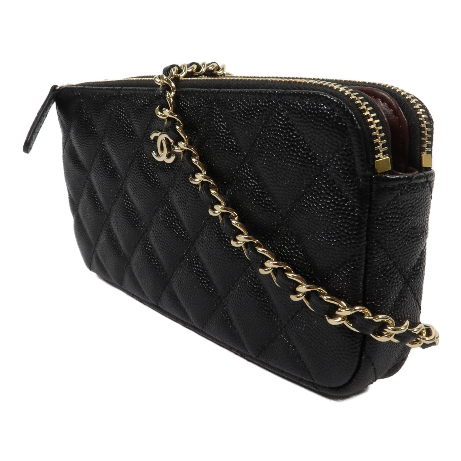 CHANEL 牛皮皮革Chain Shoulder鏈帶肩背袋