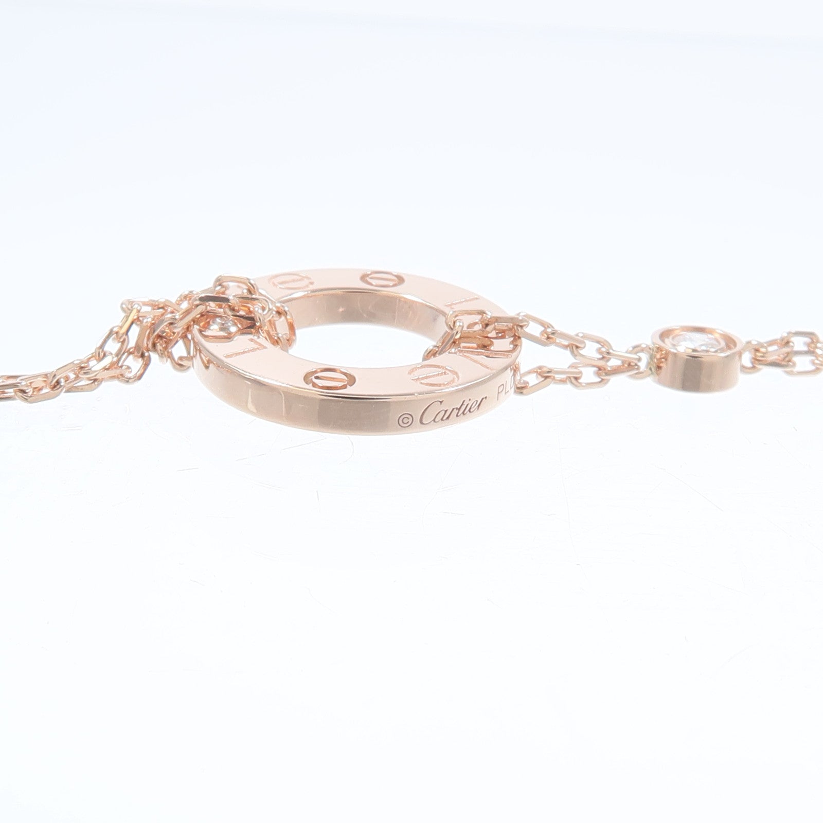CARTIER 18K玫瑰金Love Bracelet鑽石手鏈