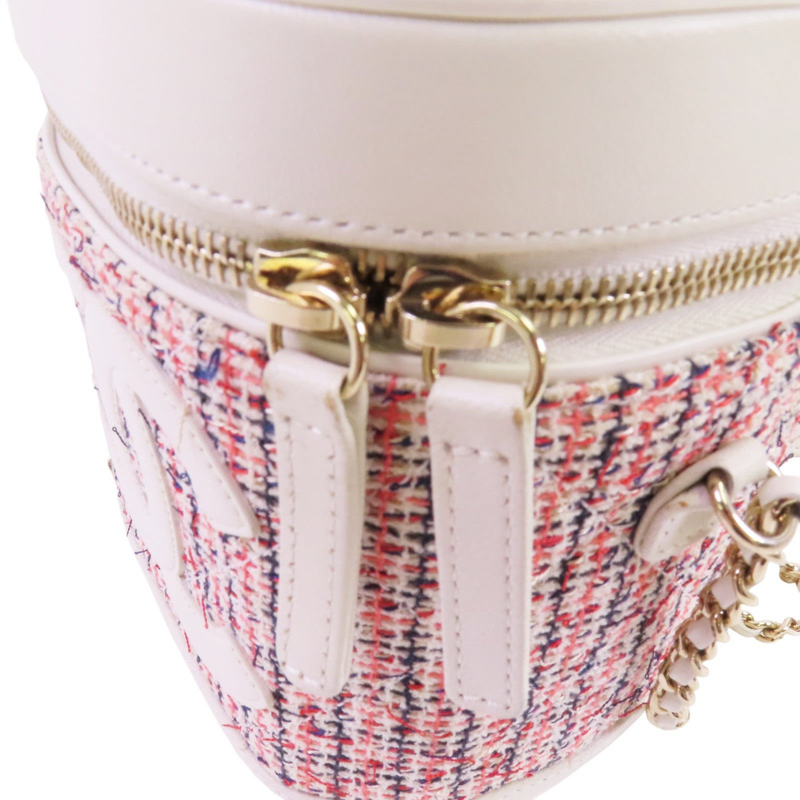 CHANEL 斜紋軟呢Chain Shoulder Bag金扣手挽肩背兩用袋