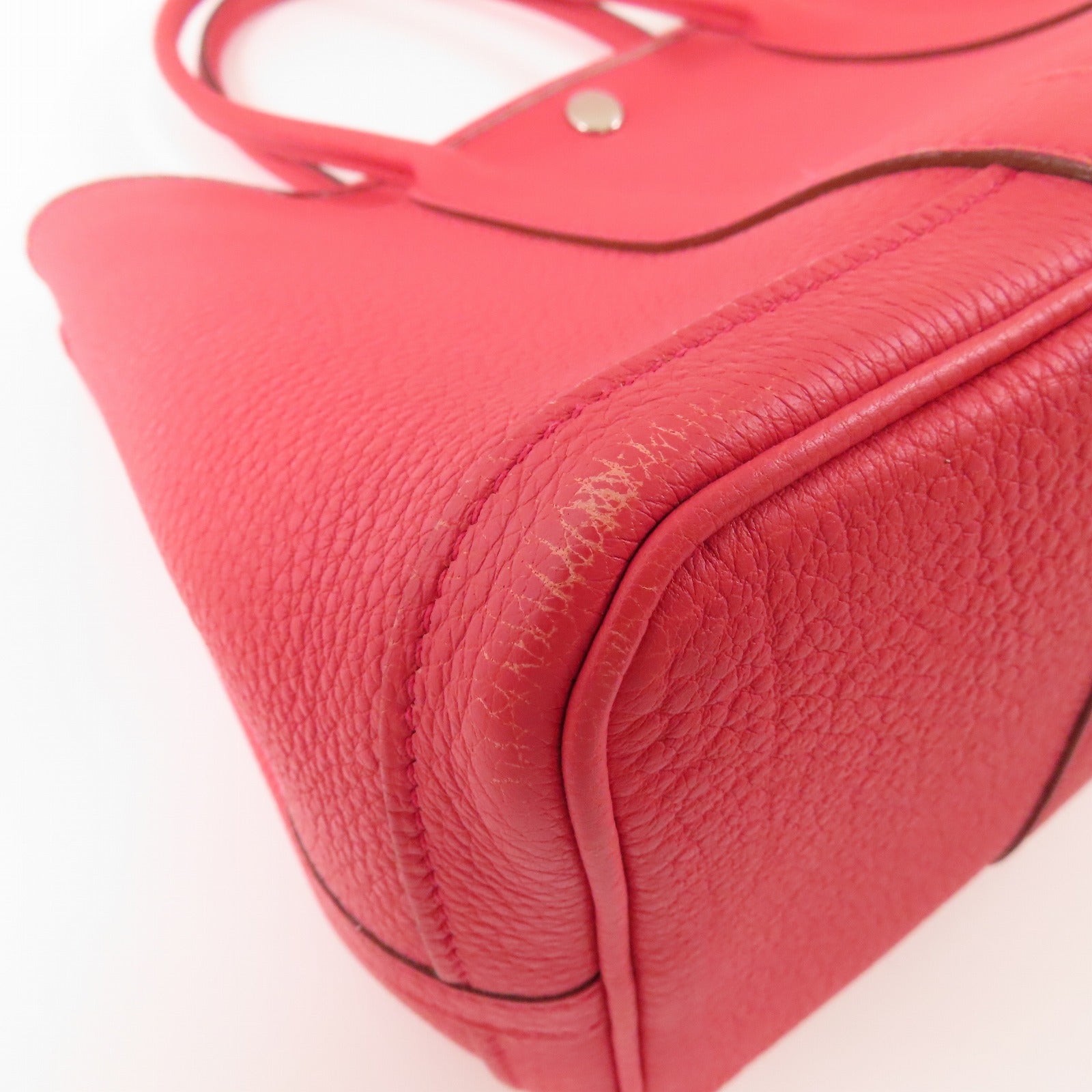 HERMES 【激減優惠】Negonda皮革GardenParty 30銀扣手挽袋Rose Jaipur