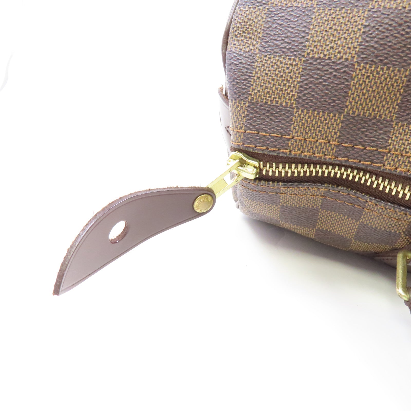 LOUIS VUITTON Damier Speedy 30金扣手挽袋啡色