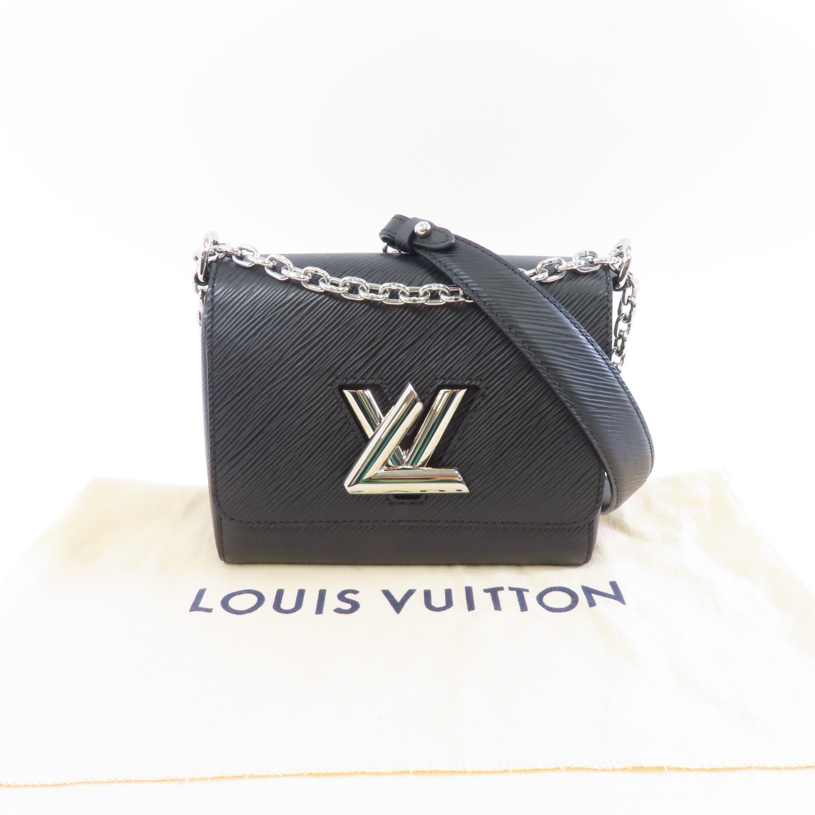 LOUIS VUITTON 【激減優惠】Epi Twist PM銀扣鏈帶肩背袋黑色