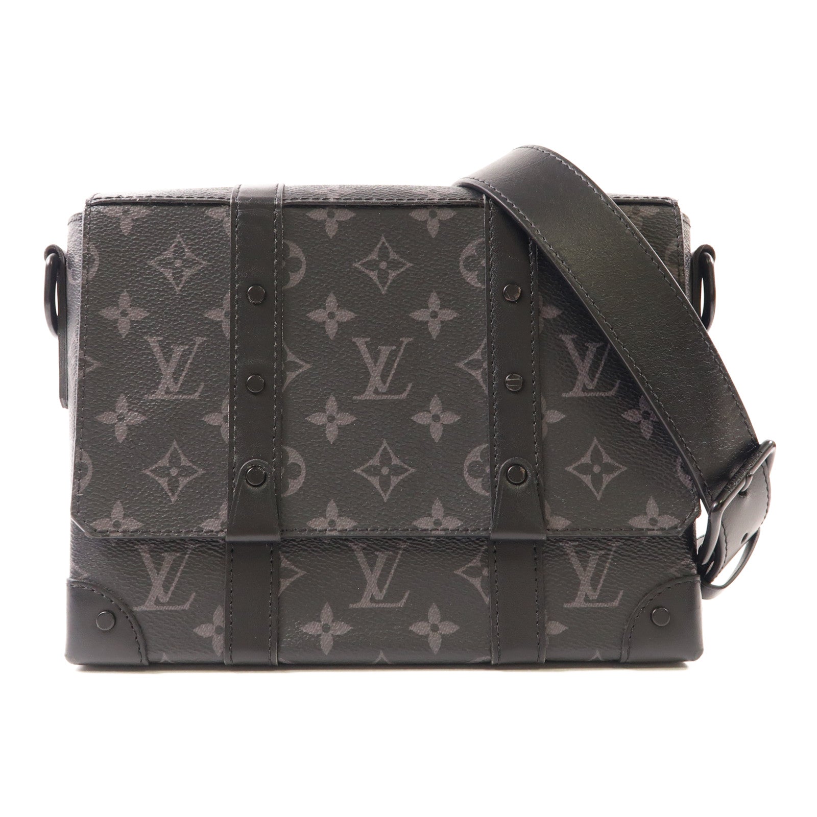 LOUIS VUITTON LV Trunk Messenger Shoulder Bag M45727 Monogram Eclipse Black