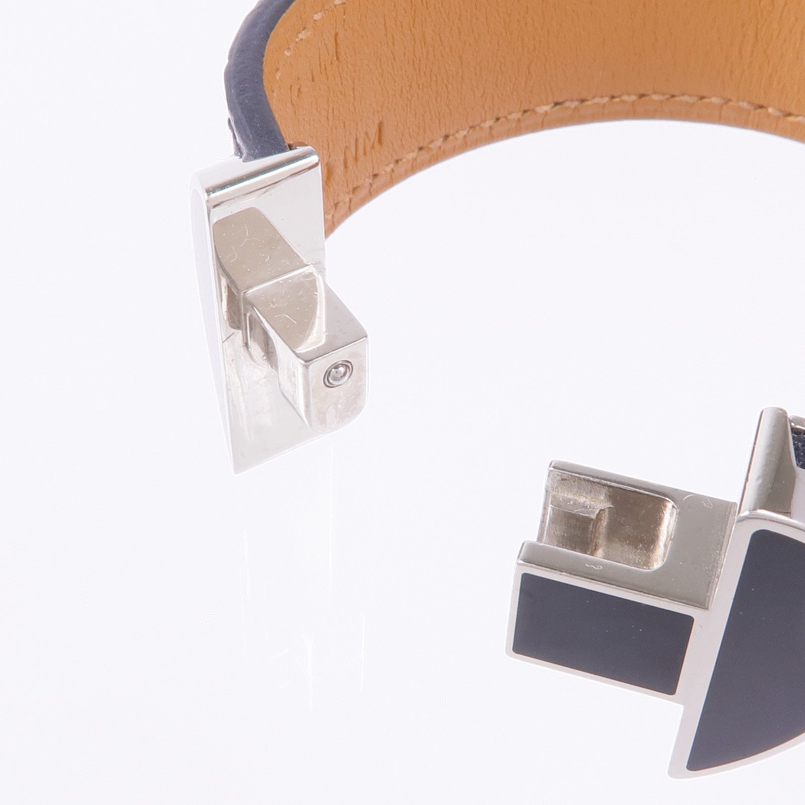 HERMES 鱷魚皮革2002 Manchette銀扣手帶