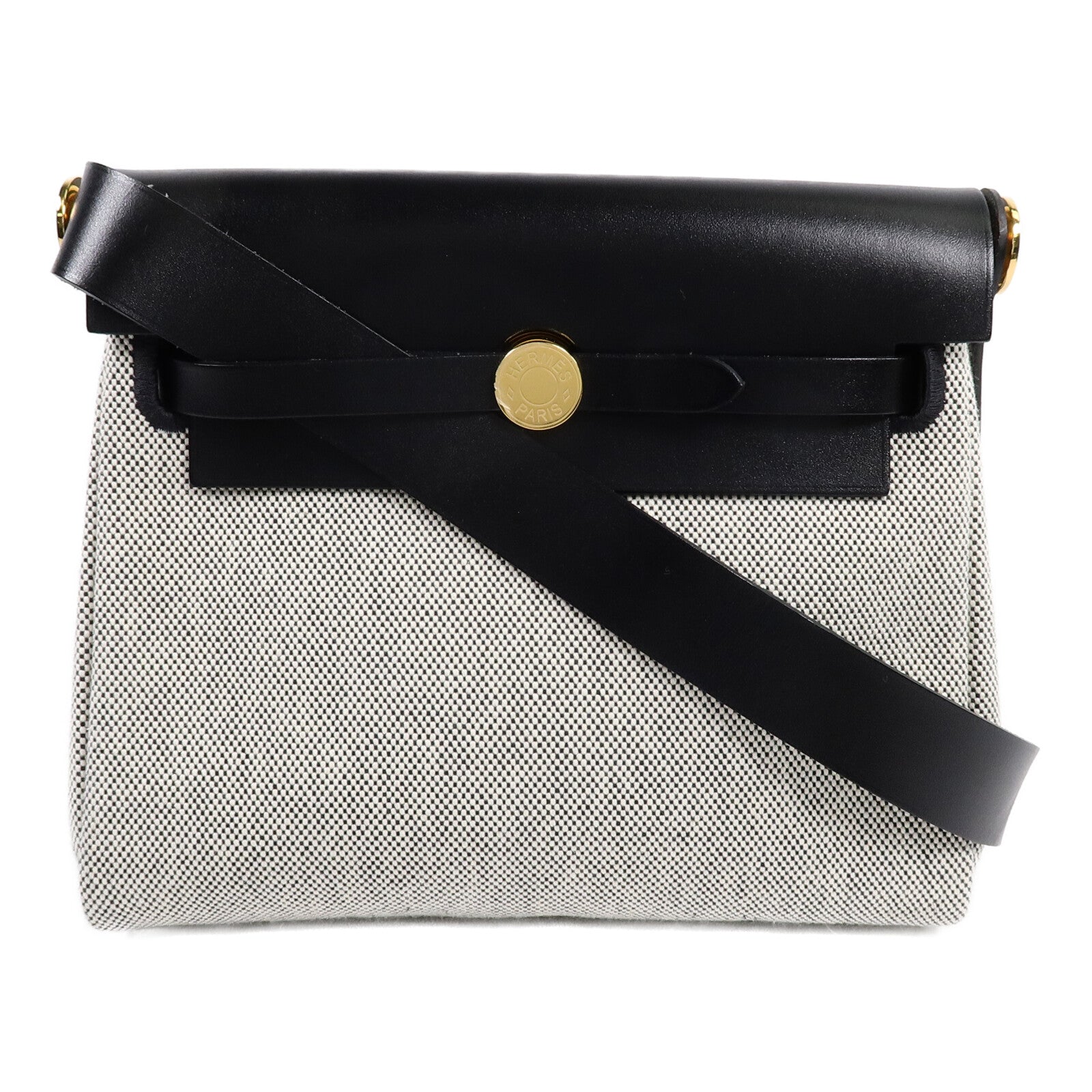 HERMES 帆布Mini Herbag肩背袋