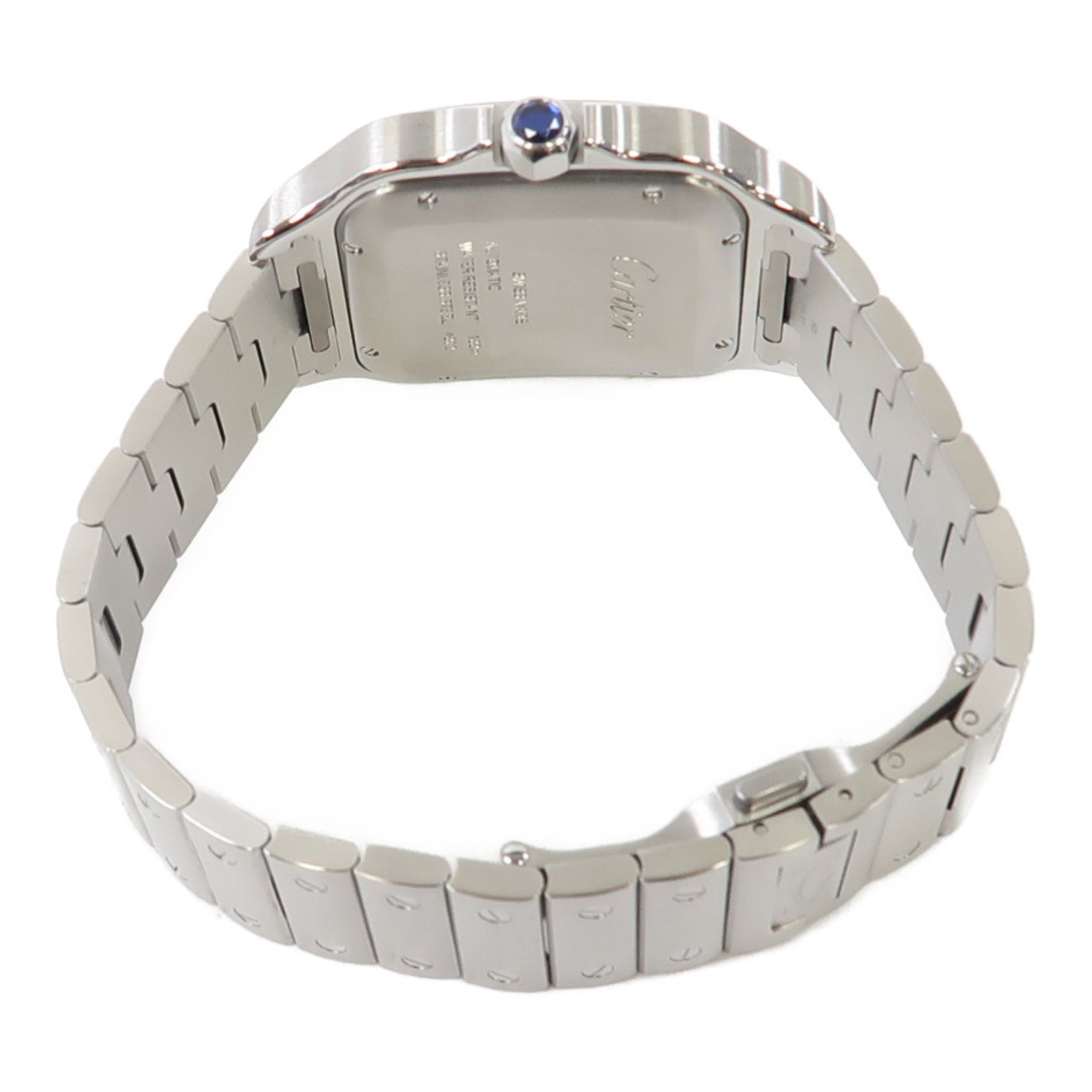CARTIER Santos De Cartier Large不鏽鋼手錶自動機芯深藍色